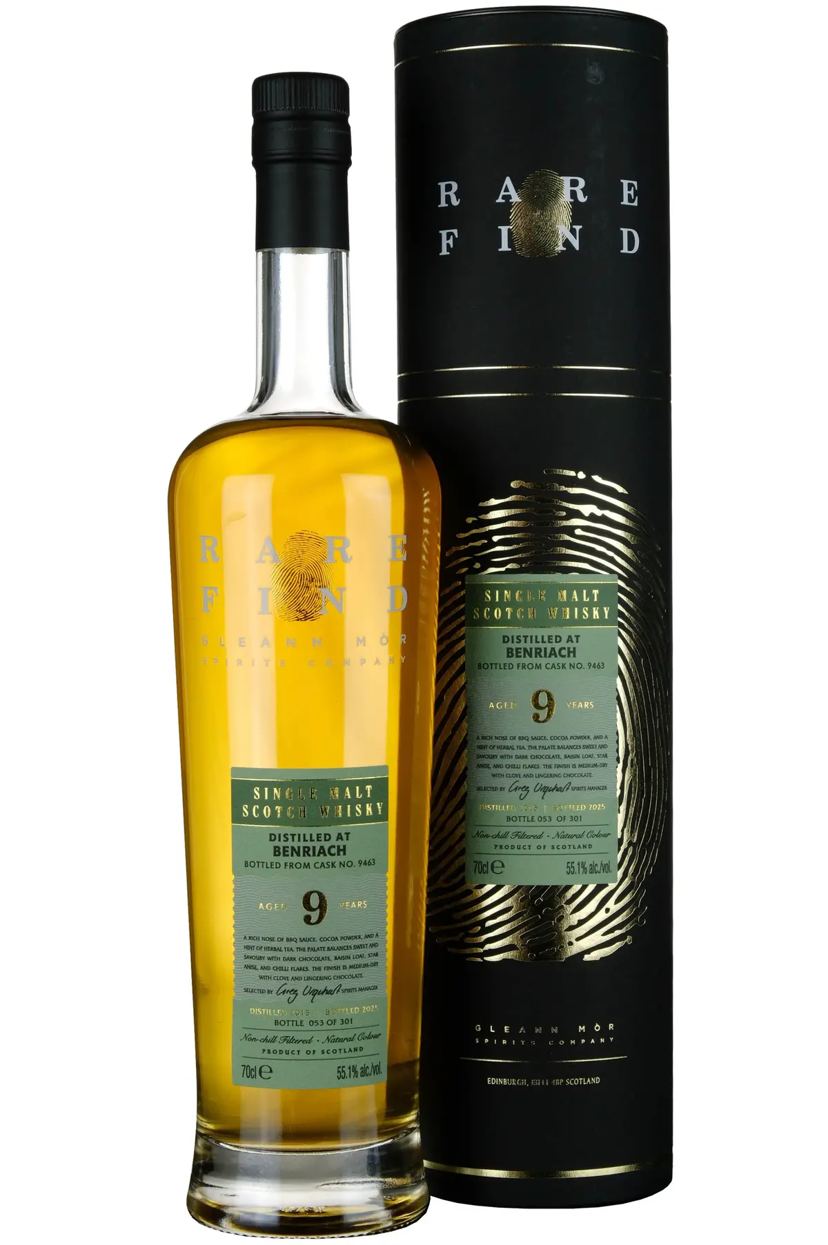 Benriach 2015-2025 | 9 Year Old Gleann Mor Rare Find Single Cask 9463 1