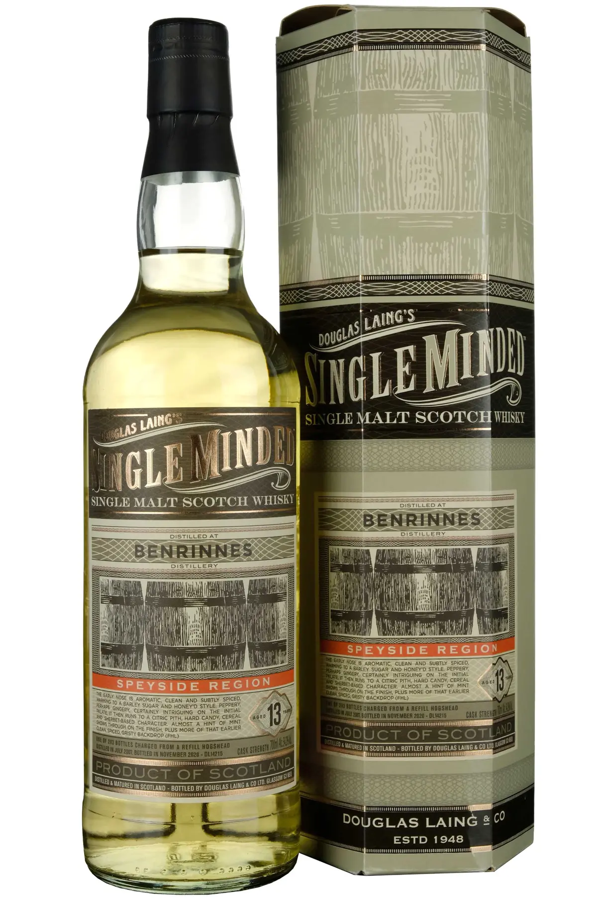 Benrinnes 2007-2020 | 13 Year Old Douglas Laing Single Minded Single Cask Dl14215 1