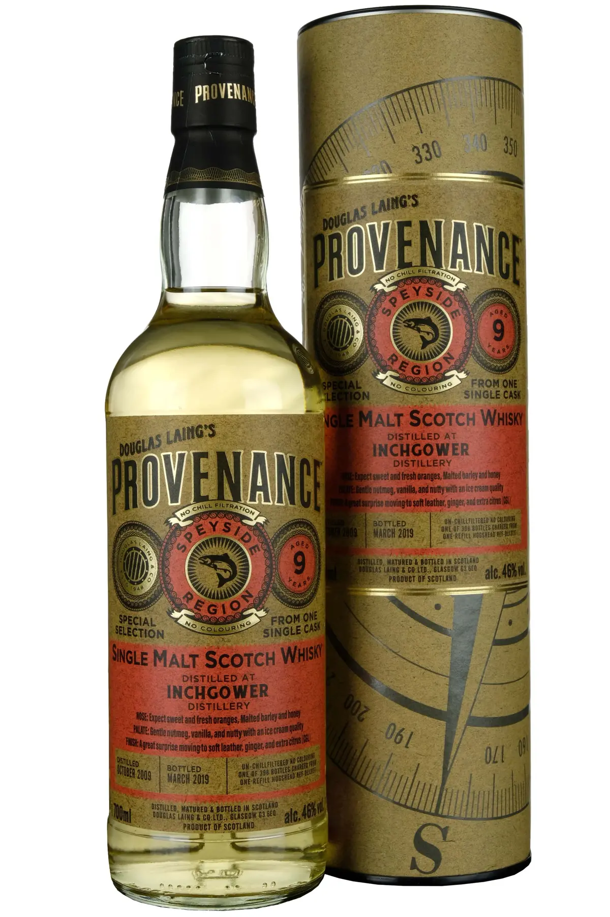 Inchgower 2009-2019 | 9 Year Old Douglas Laing Provenance Single Cask Dl13137 1