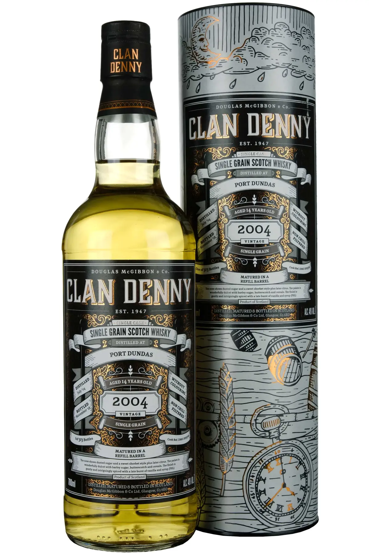 Port Dundas 2004-2018 | 14 Year Old Douglas Laing Clan Denny Single Cask Dmg12936 1