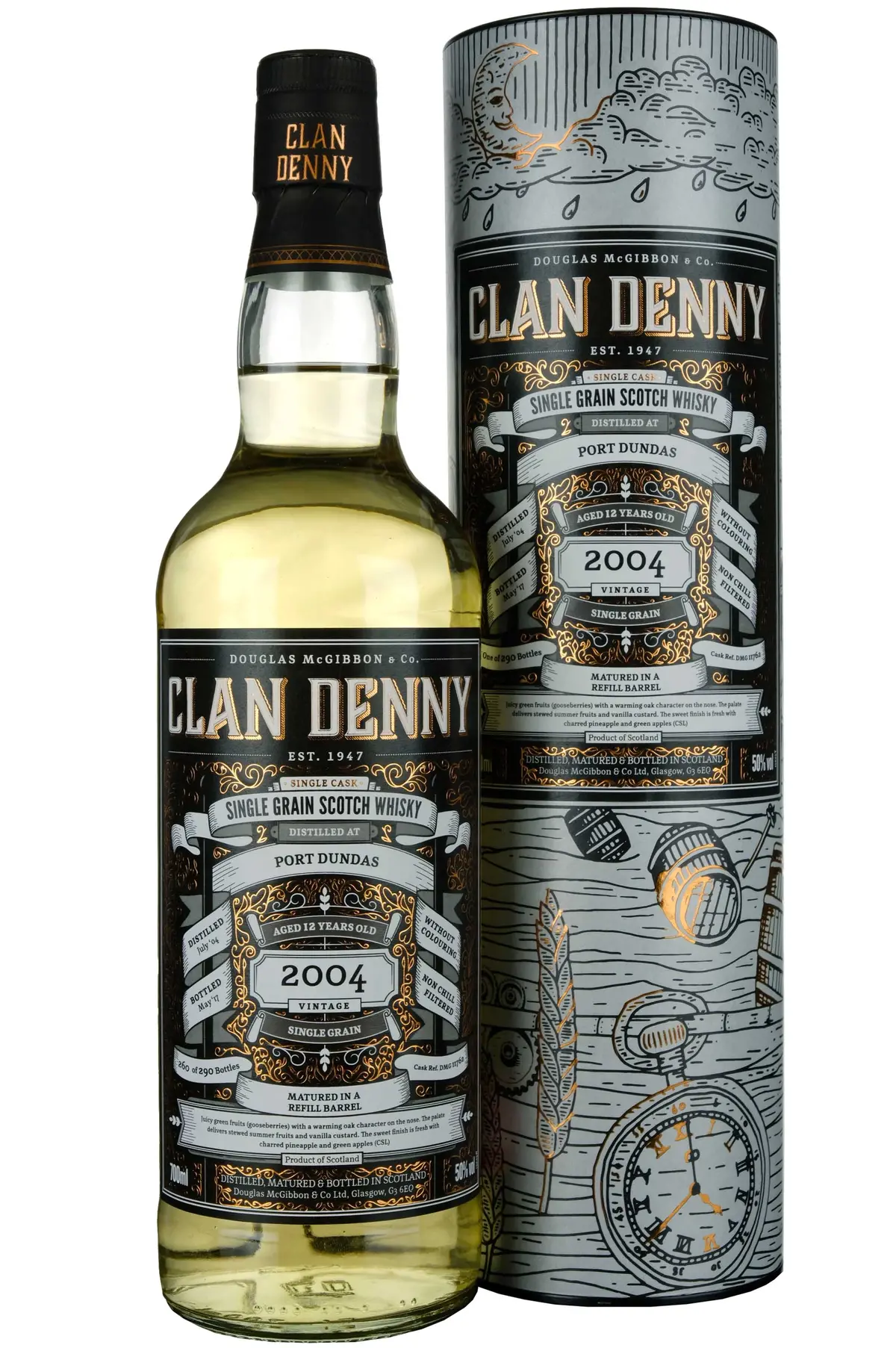 Port Dundas 2004-2017 | 12 Year Old Douglas Laing Clan Denny Single Cask Dmg11762 1