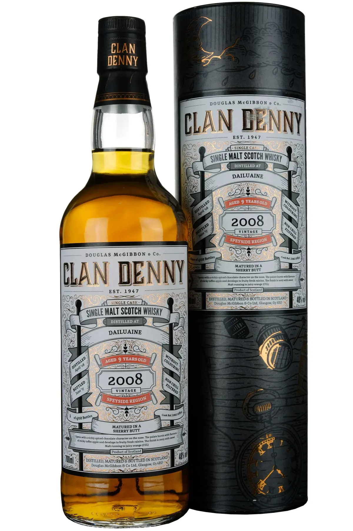 Dailuaine 2008-2017 | 9 Year Old Douglas Laing Clan Denny Single Cask Dmg11891 1