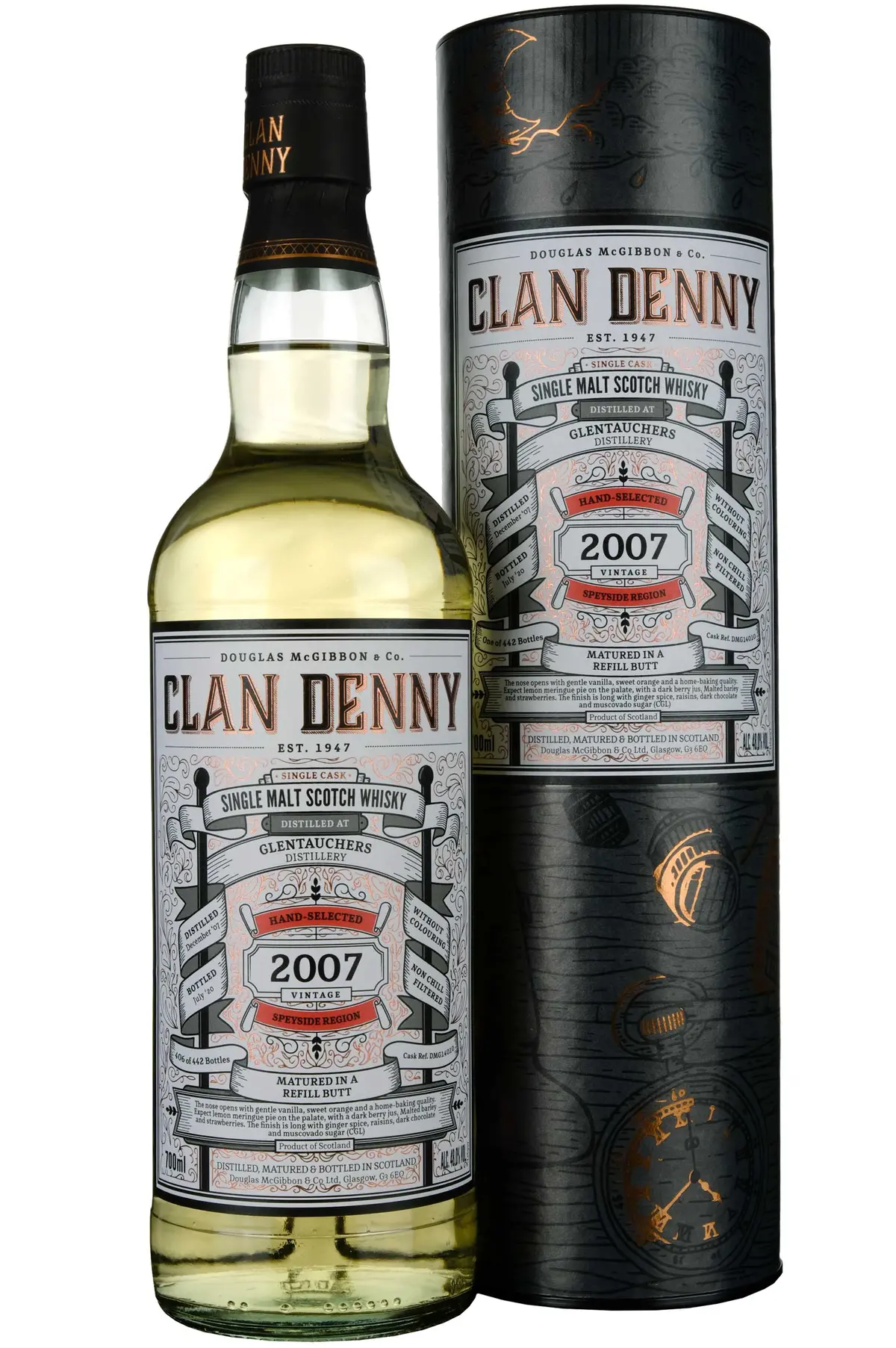 Glentauchers 2007-2020 | 12 Year Old Douglas Laing Clan Denny Single Cask Dmg14010 1