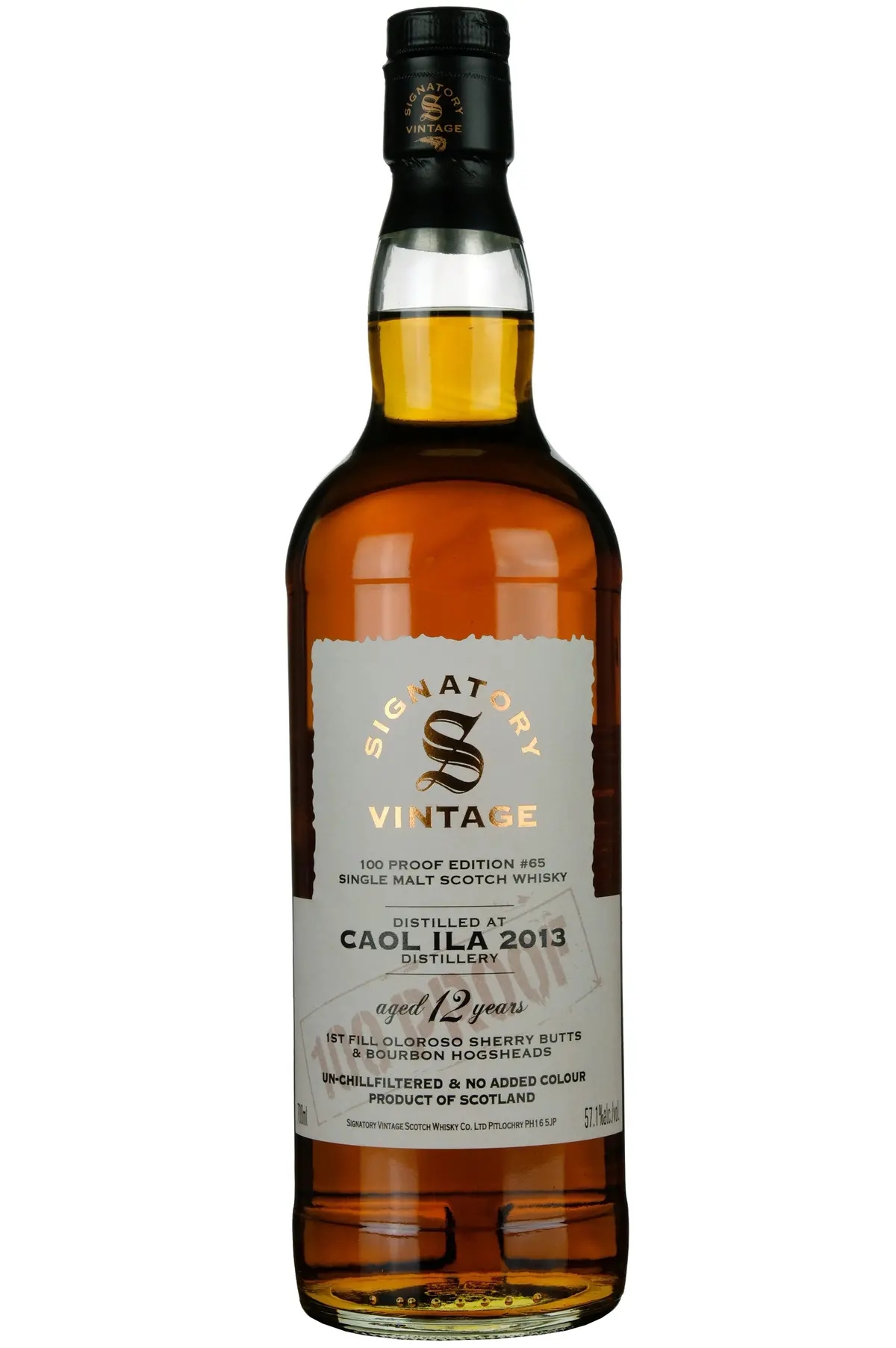 Caol Ila 2013-2025 | 12 Year Old Signatory Vintage 100 Proof Edition 65 1