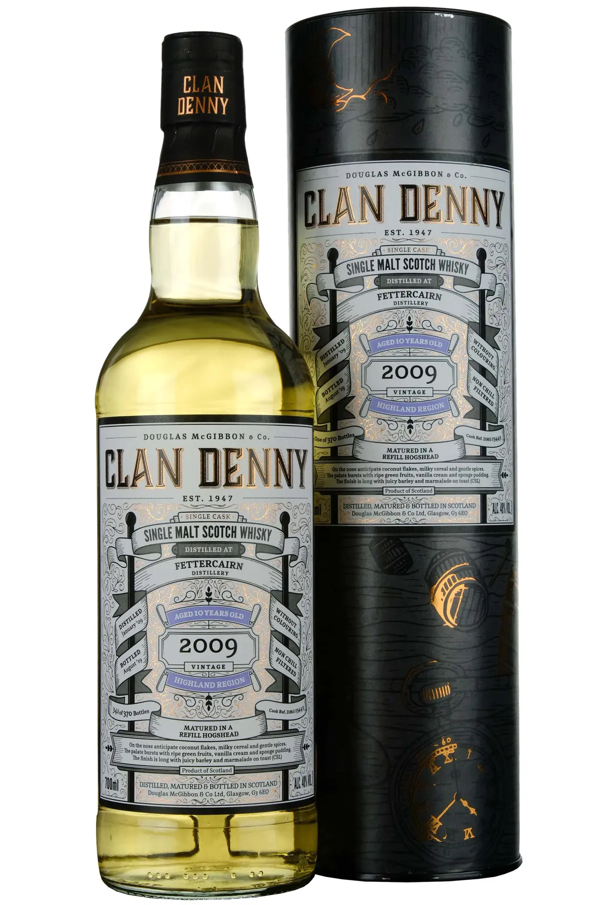 Fettercairn 2009-2019 | 10 Year Old Douglas Laing Clan Denny Single Cask Dmg13445 1