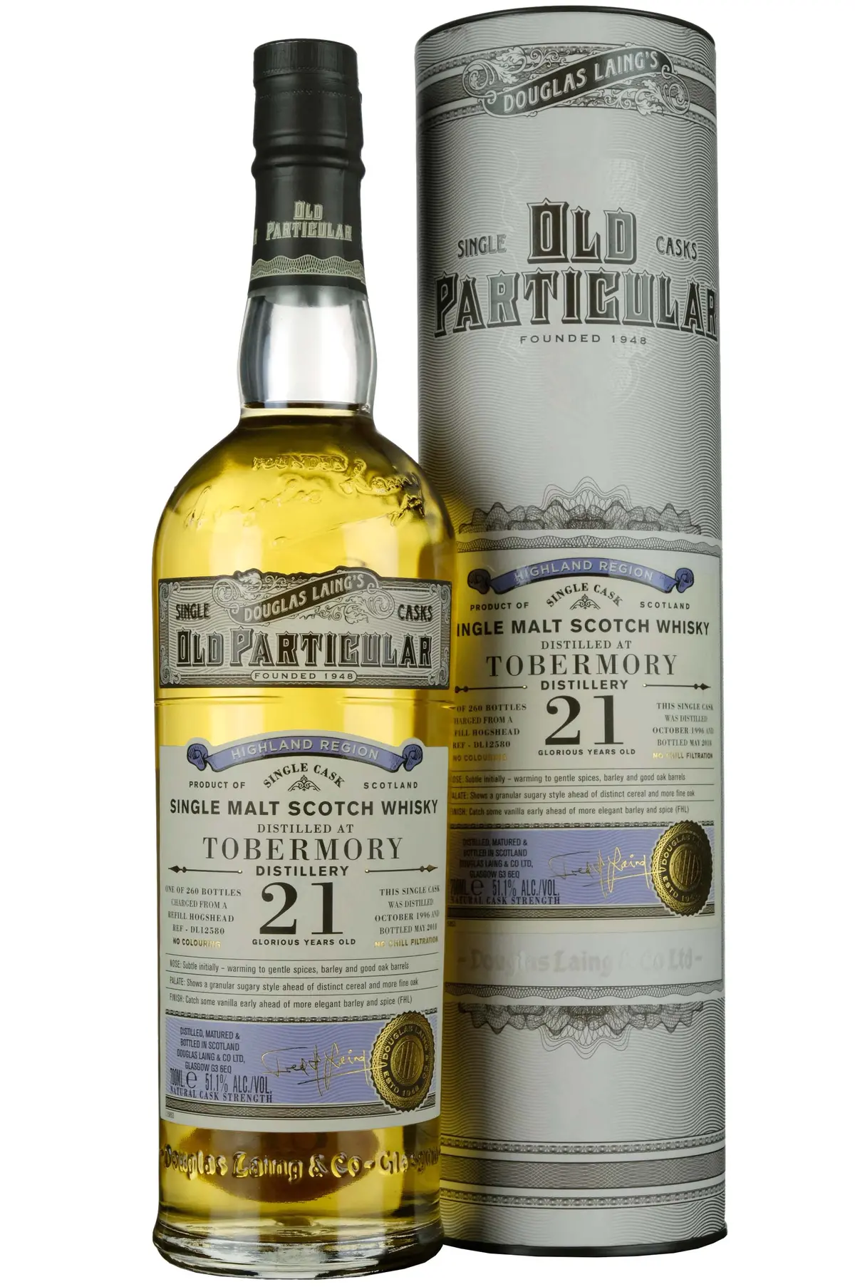 Tobermory 1996-2018 | 21 Year Old Douglas Laing Old Particular Single Cask Dl12580 1