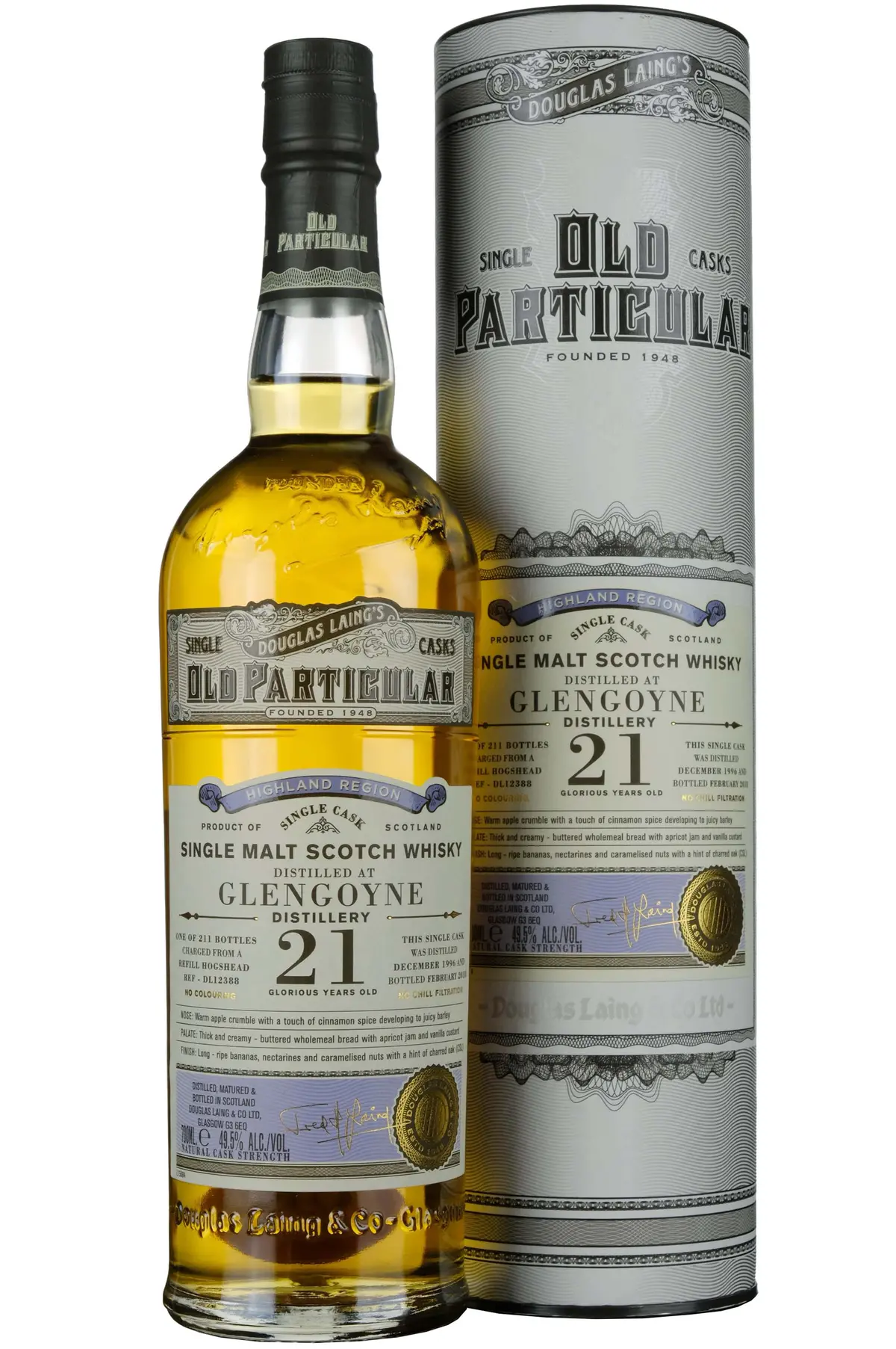 Glengoyne 1996-2018 | 21 Year Old Douglas Laing Old Particular Single Cask Dl12388 1