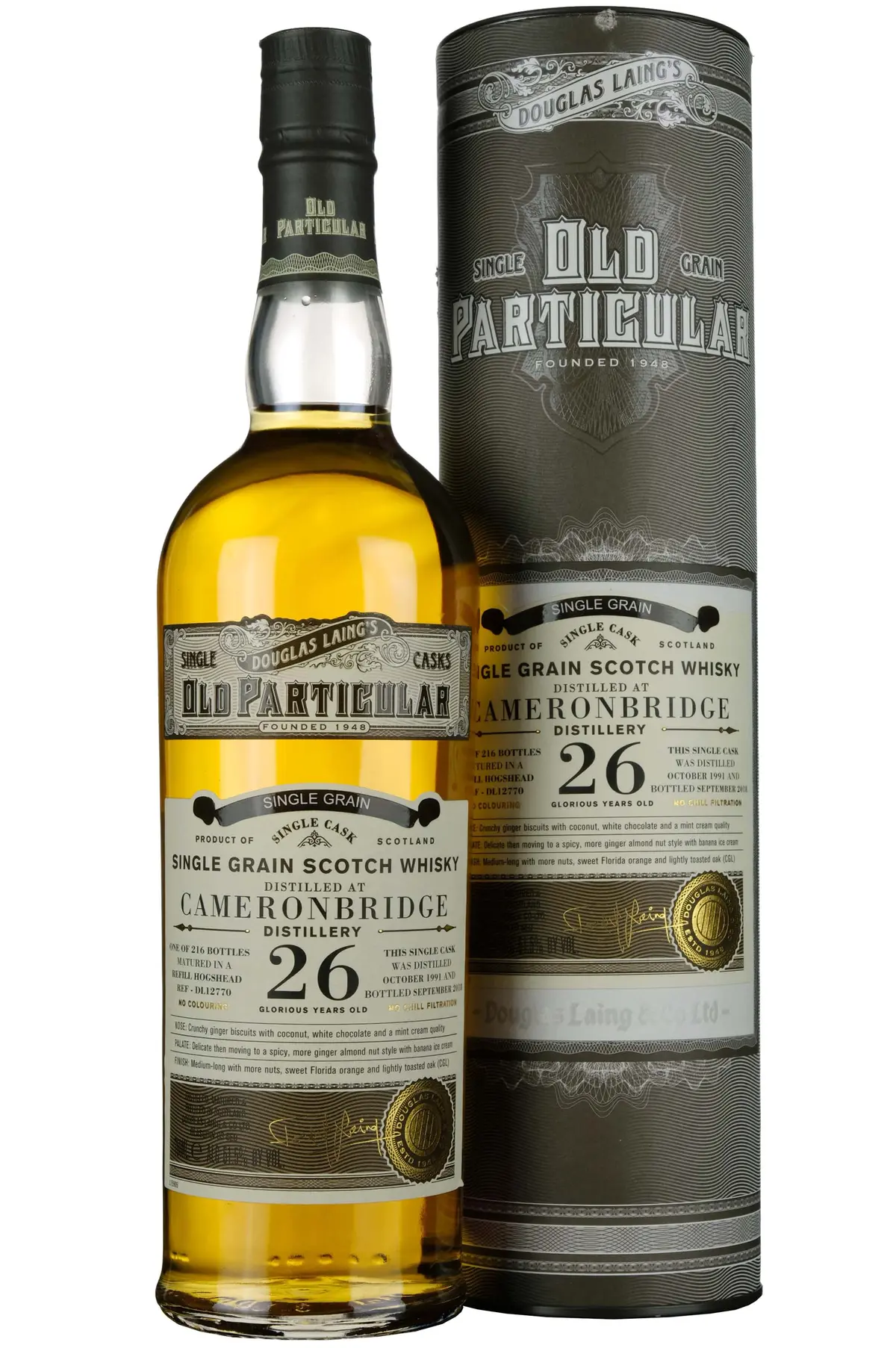 Cameronbridge 1991-2018 | 26 Year Old Douglas Laing Old Particular Single Cask Dl12770 1
