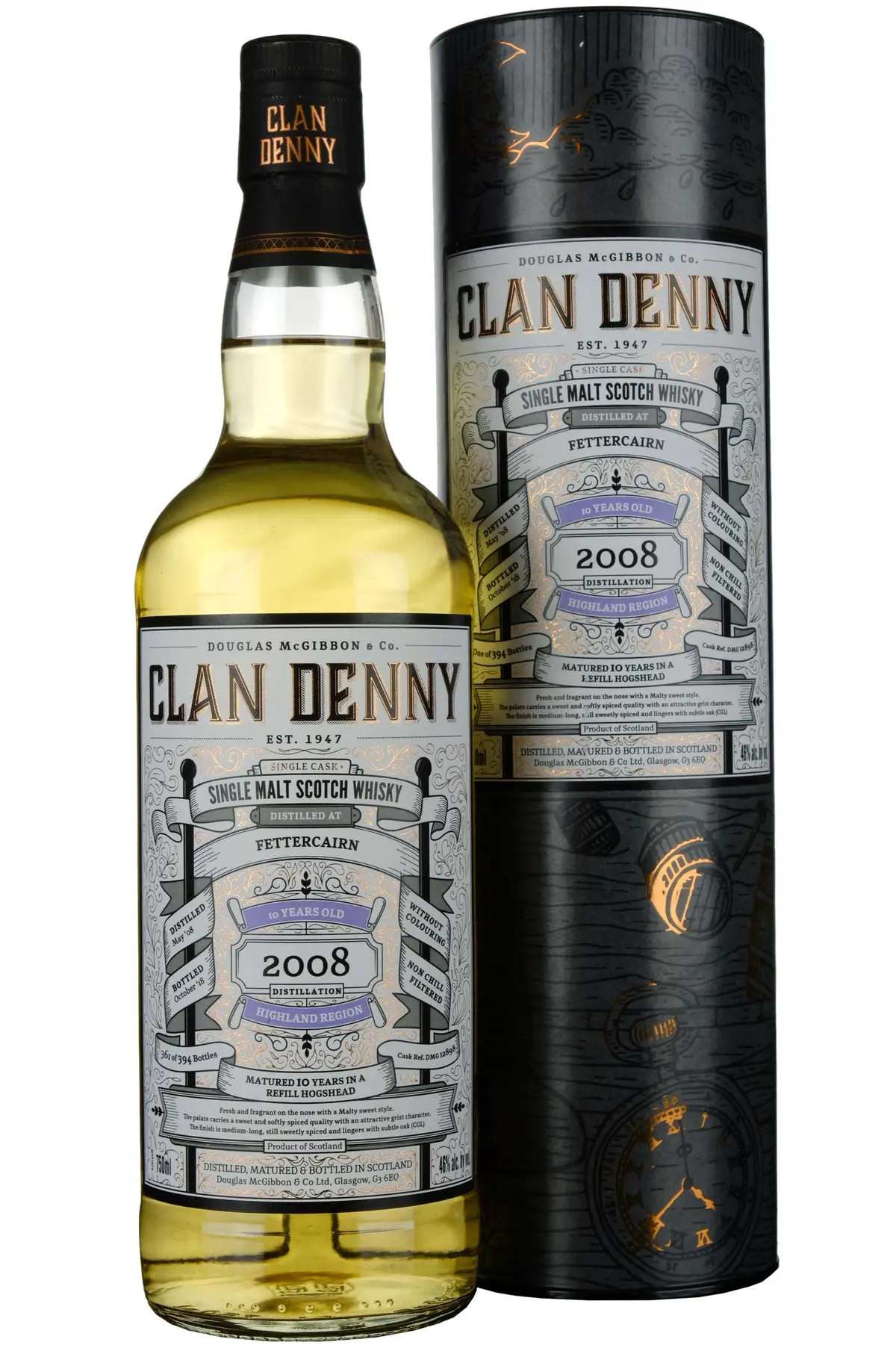 Fettercairn 2008-2018 | 10 Year Old Douglas Laing Clan Denny Single Cask Dmg12898 1
