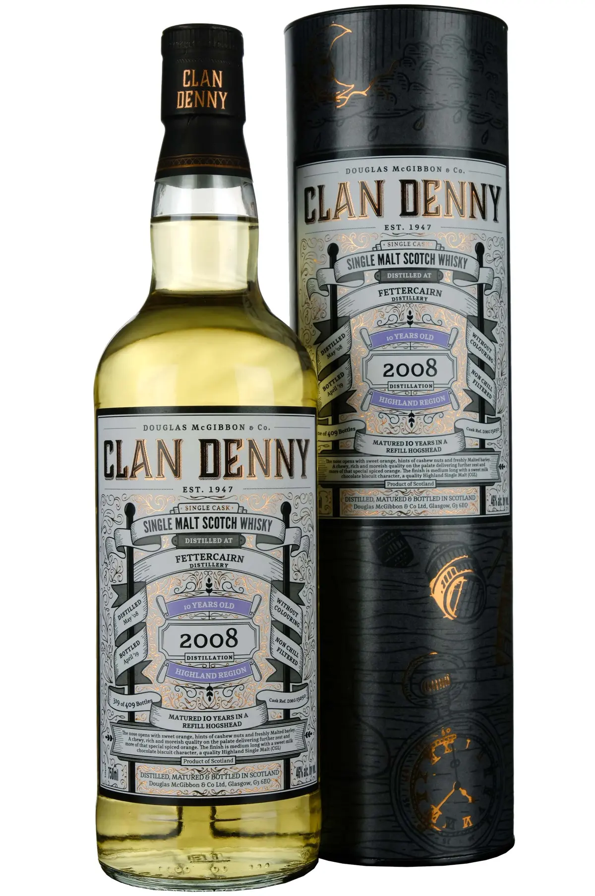 Fettercairn 2008-2019 | 10 Year Old Douglas Laing Clan Denny Single Cask Dmg13250 1