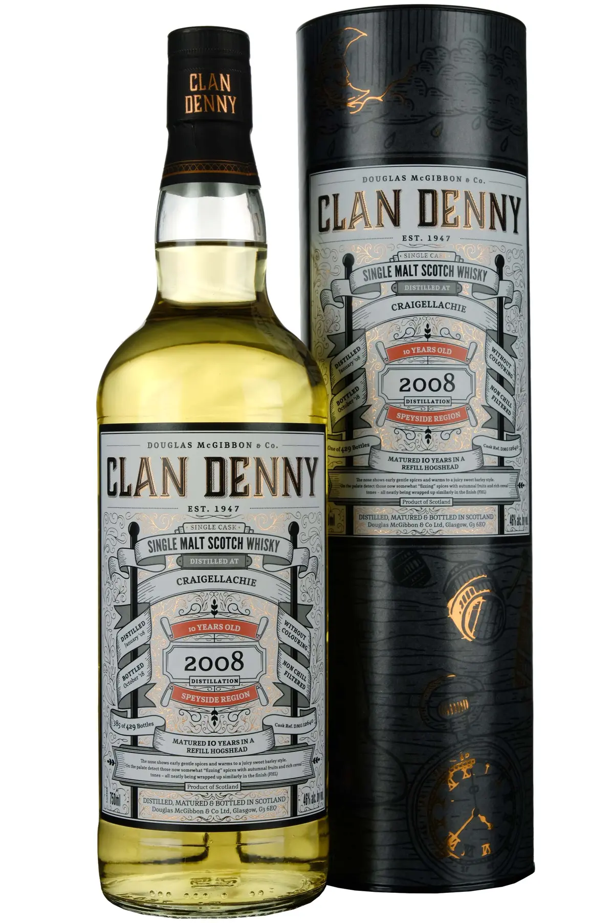Craigellachie 2008-2018 | 10 Year Old Douglas Laing Clan Denny Single Cask Dmg12640 1