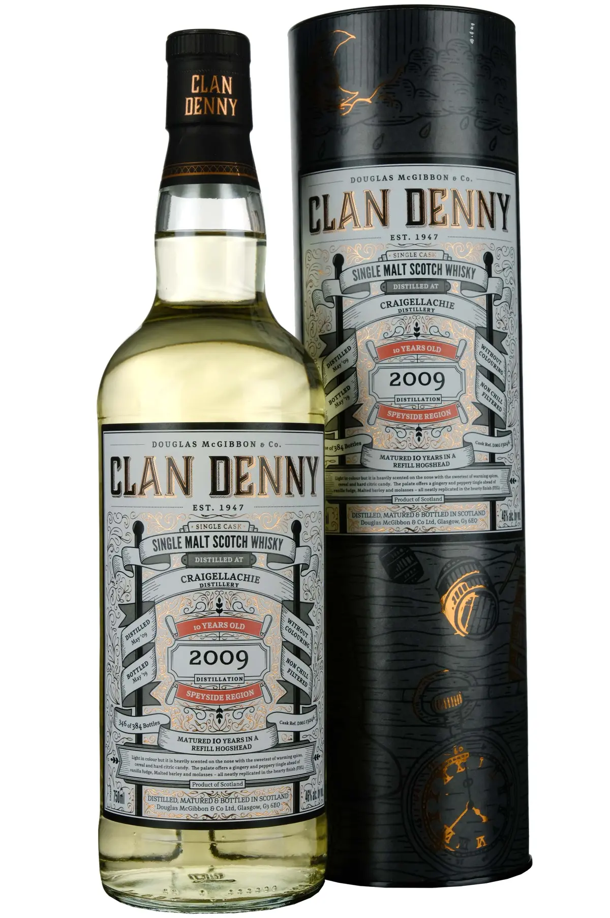 Craigellachie 2009-2019 | 10 Year Old Douglas Laing Clan Denny Single Cask Dmg13246 1