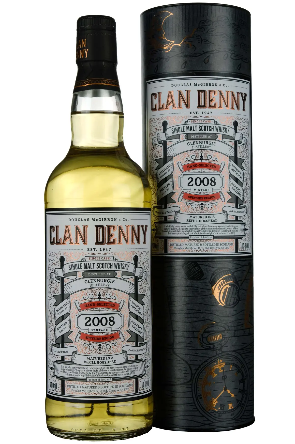Glenburgie 2008-2021 | 12 Year Old Douglas Laing Clan Denny Single Cask Dmg15059 1
