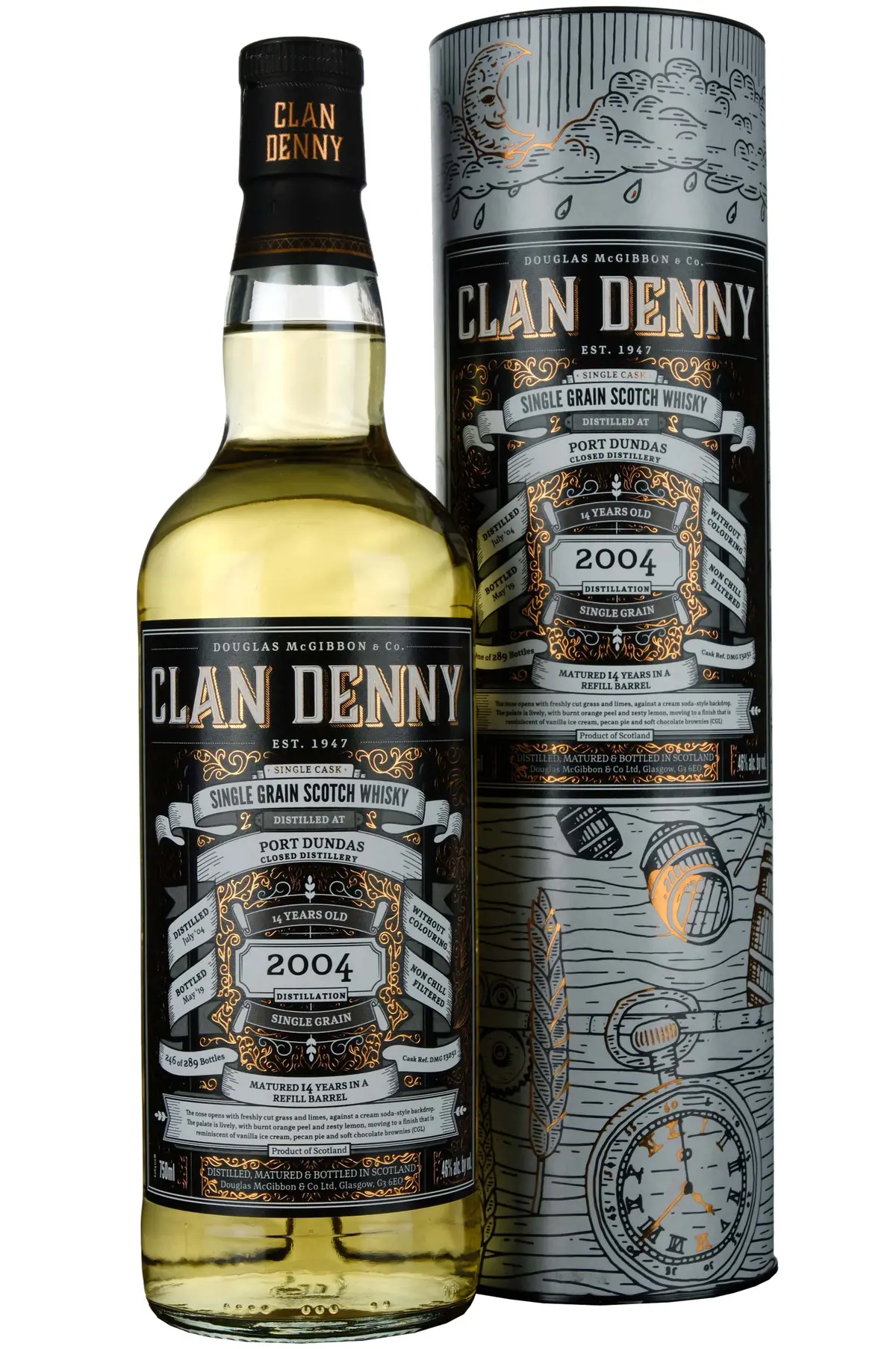 Port Dundas 2004-2019 | 14 Year Old Douglas Laing Clan Denny Single Cask Dmg13251 1