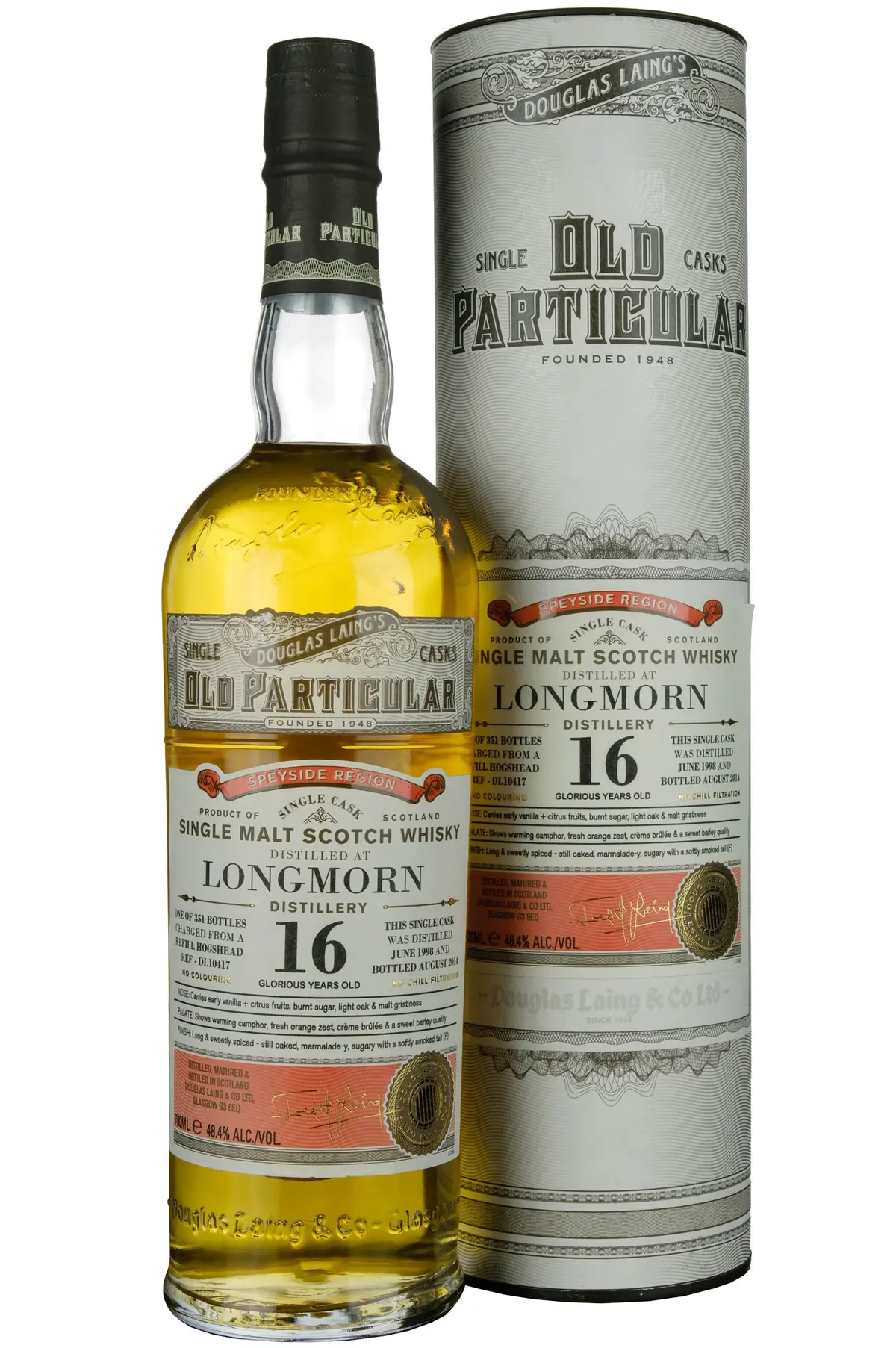 Longmorn 1998-2014 | 16 Year Old Douglas Laing Old Particular Single Cask Dl10417 1