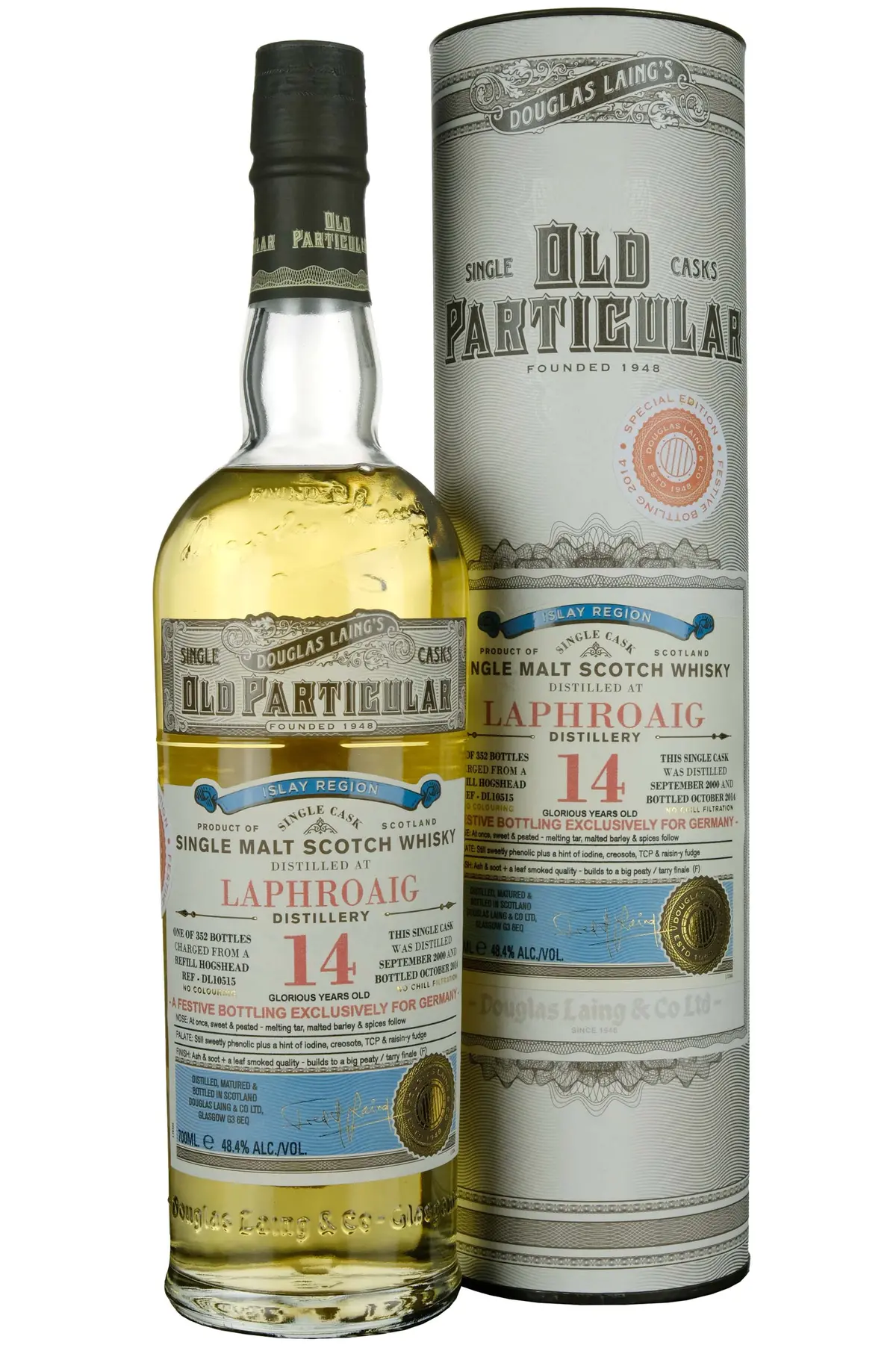 Laphroaig 2000-2014 | 14 Year Old Douglas Laing Old Particular Single Cask Dl10515 1