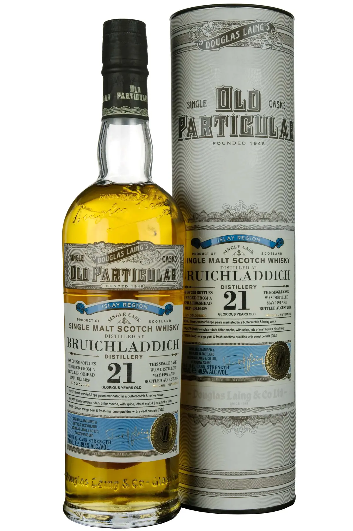 Bruichladdich 1993-2014 | 21 Year Old Douglas Laing Old Particular Single Cask Dl10429 1