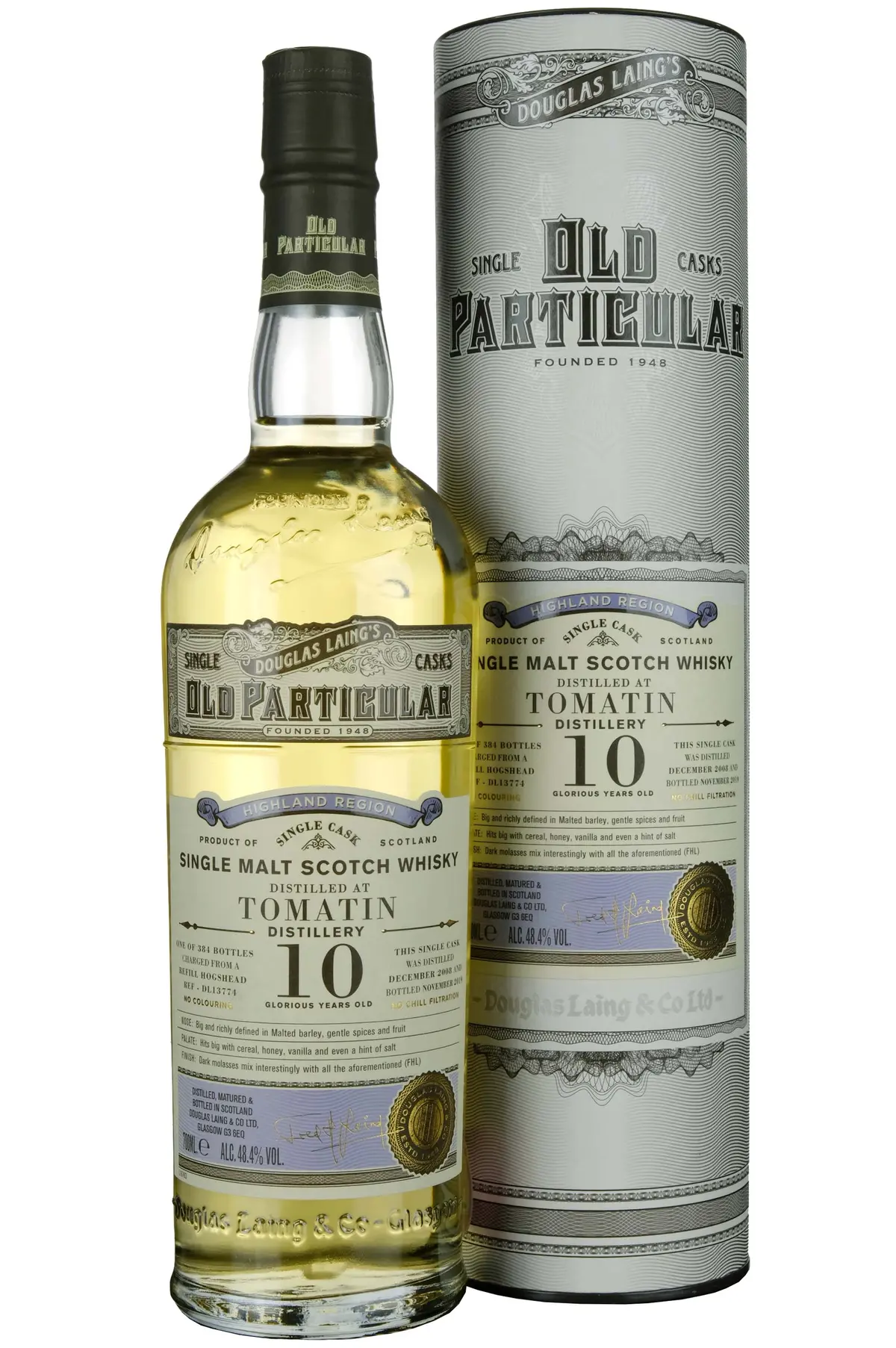 Tomatin 2008-2019 | 10 Year Old Douglas Laing Old Particular Single Cask Dl13774 1