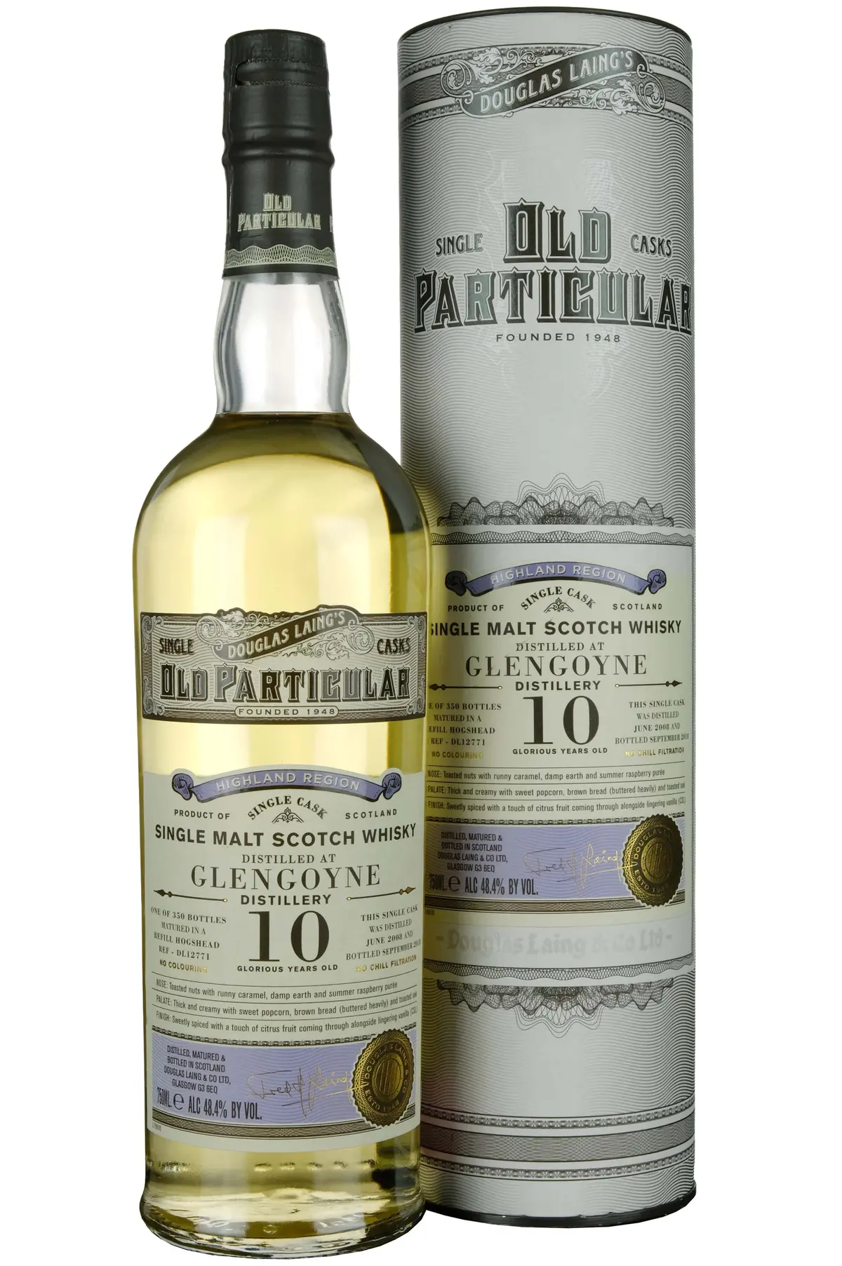 Glengoyne 2008-2018 | 10 Year Old Douglas Laing Old Particular Single Cask Dl12771 1