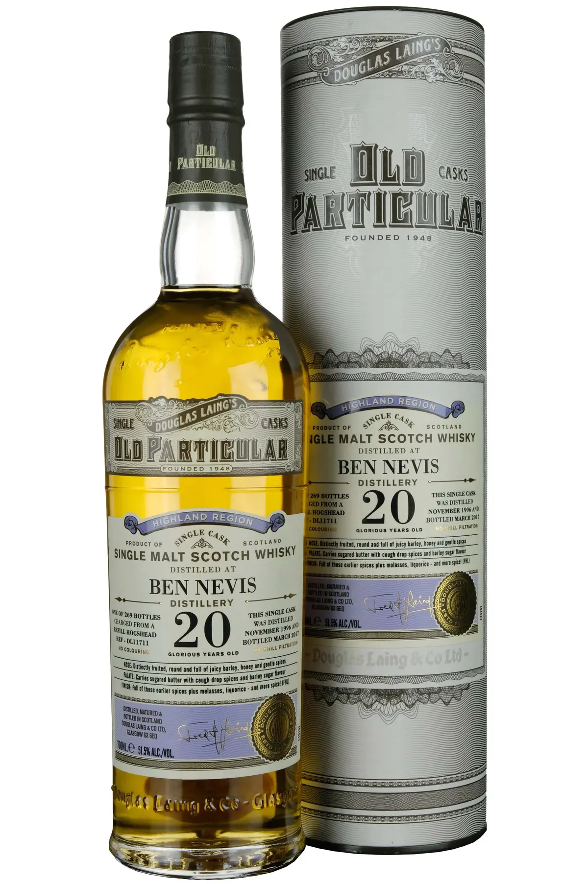 Ben Nevis 1996-2017 | 20 Year Old Douglas Laing Old Particular Single Cask Dl11711 1