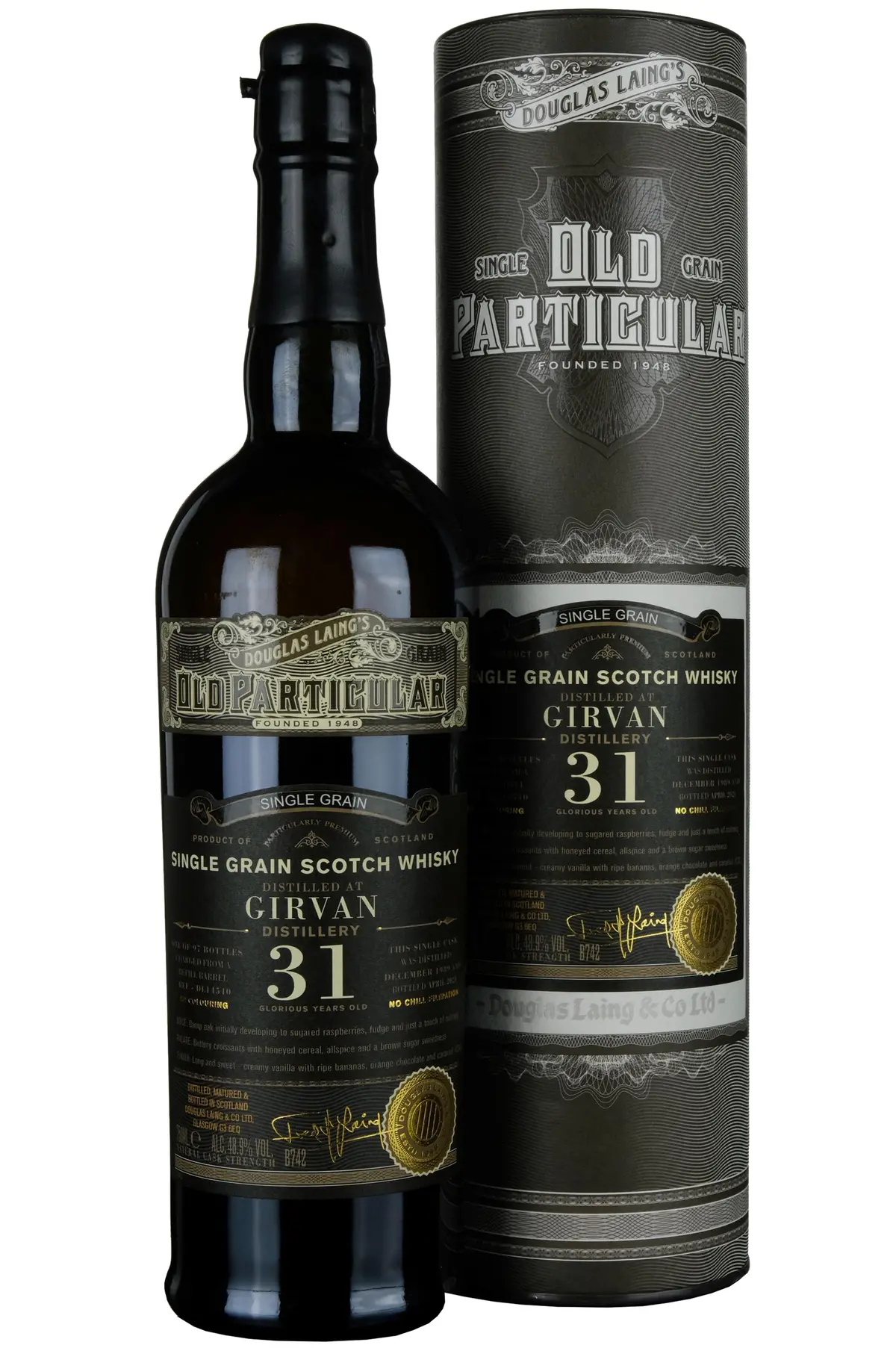Girvan 1989-2021 | 31 Year Old Douglas Laing Old Particular Single Cask Dl14540 1