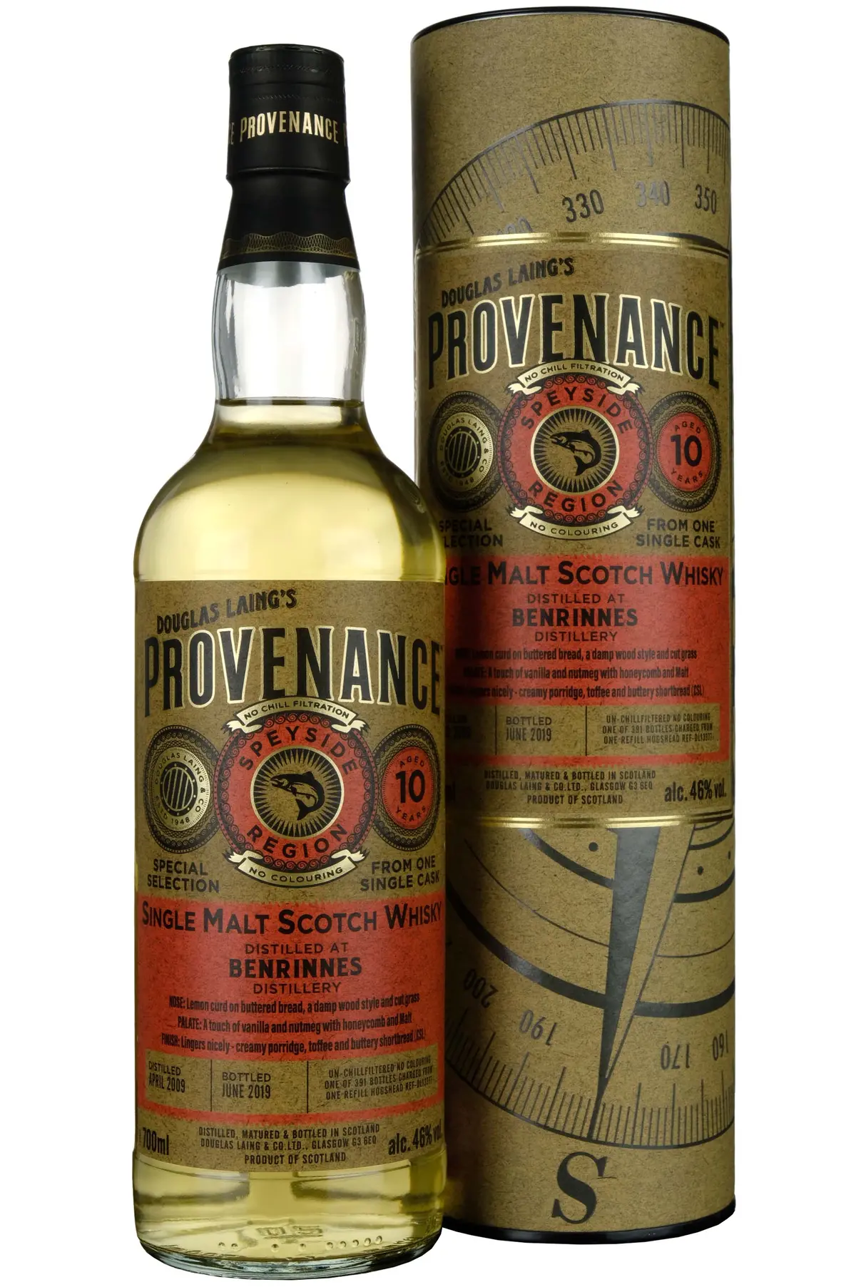 Benrinnes 2009-2019 | 10 Year Old Douglas Laing Provenance Single Cask Dl13377 1