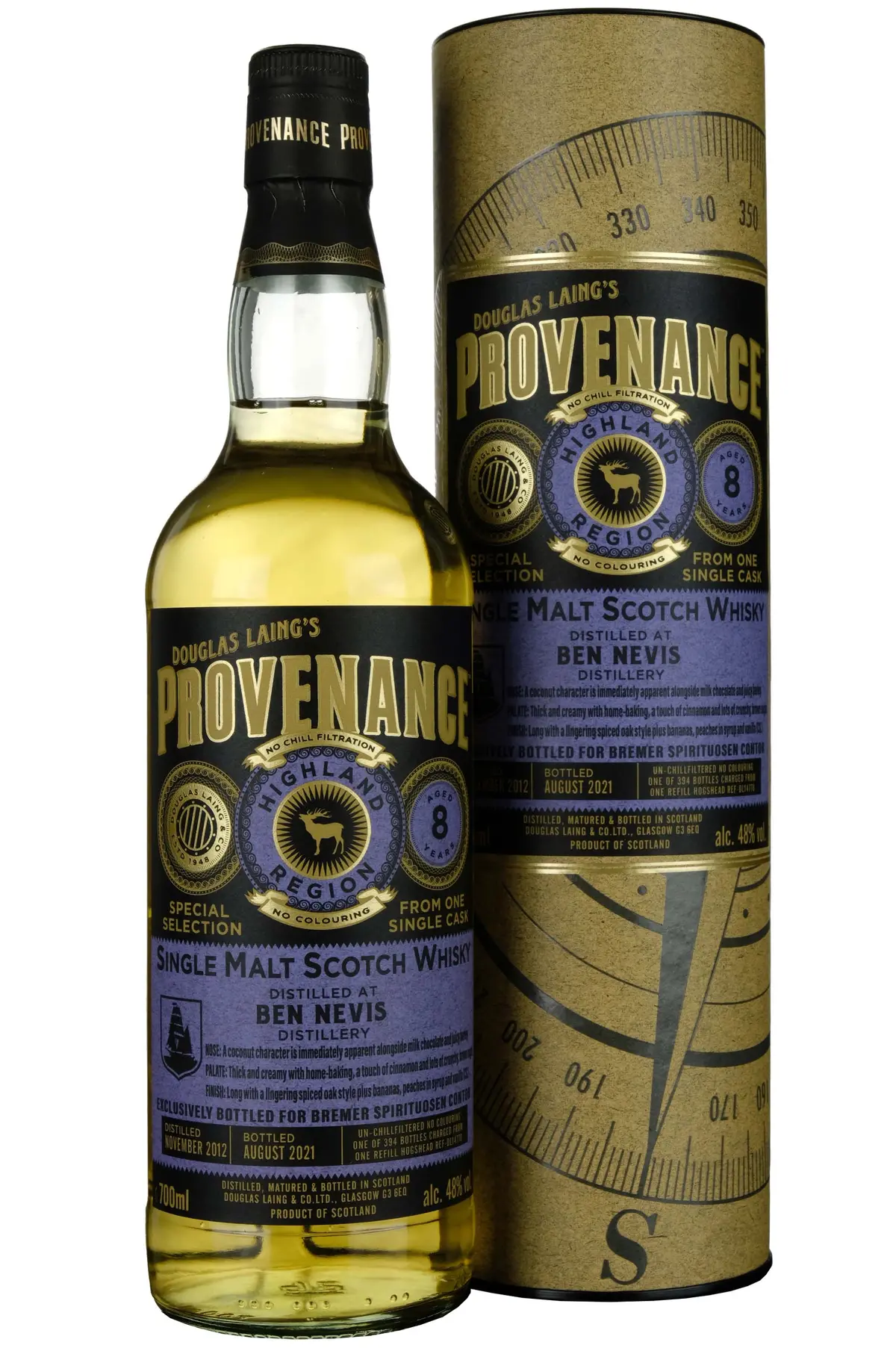 Ben Nevis 2012-2021 | 8 Year Old Douglas Laing Provenance Single Cask Dl14778 1