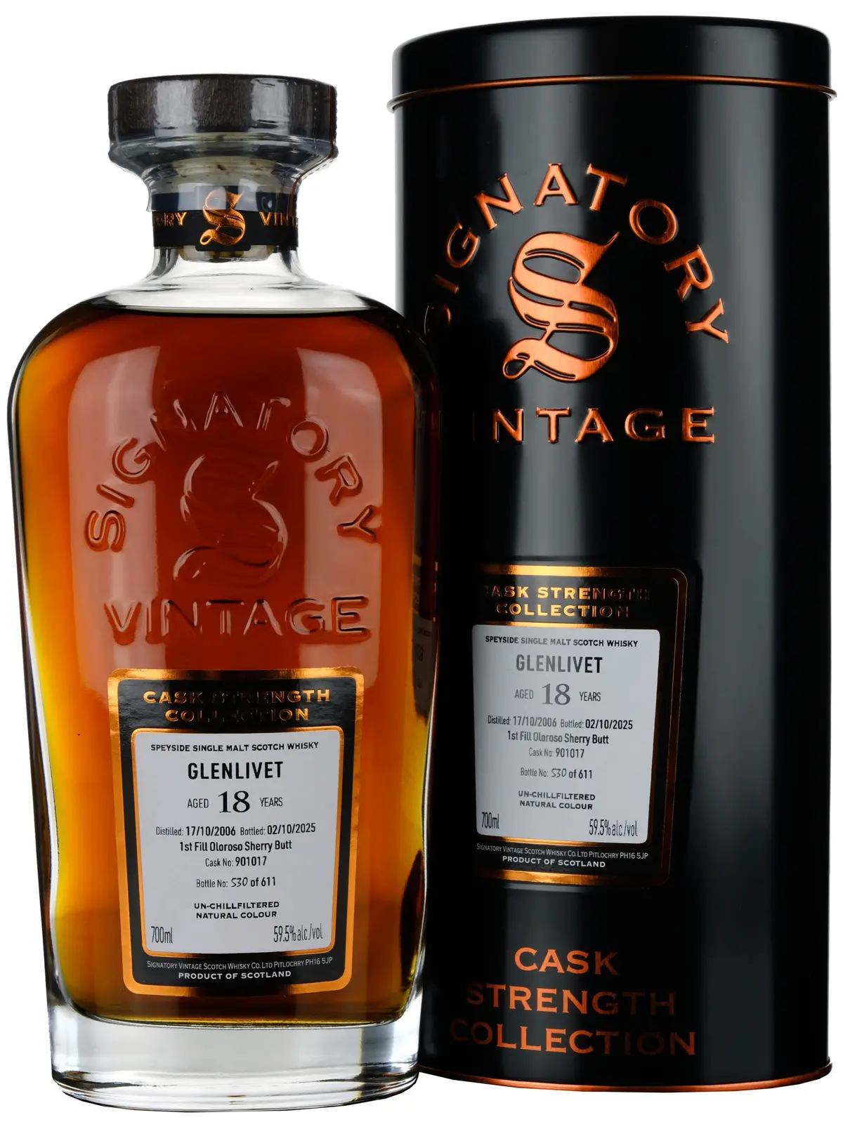 Glenlivet 2006-2025 | 18 Year Old Signatory Vintage Cask Strength Collection Single Cask 901017 1