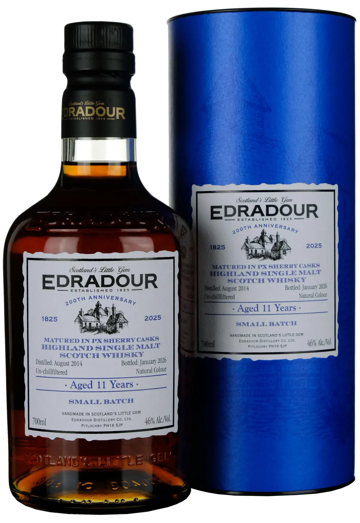 Edradour 2014-2026 | 11 Year Old 200Th Anniversary 1825-2025 Small Batch Px Sherry Casks 1