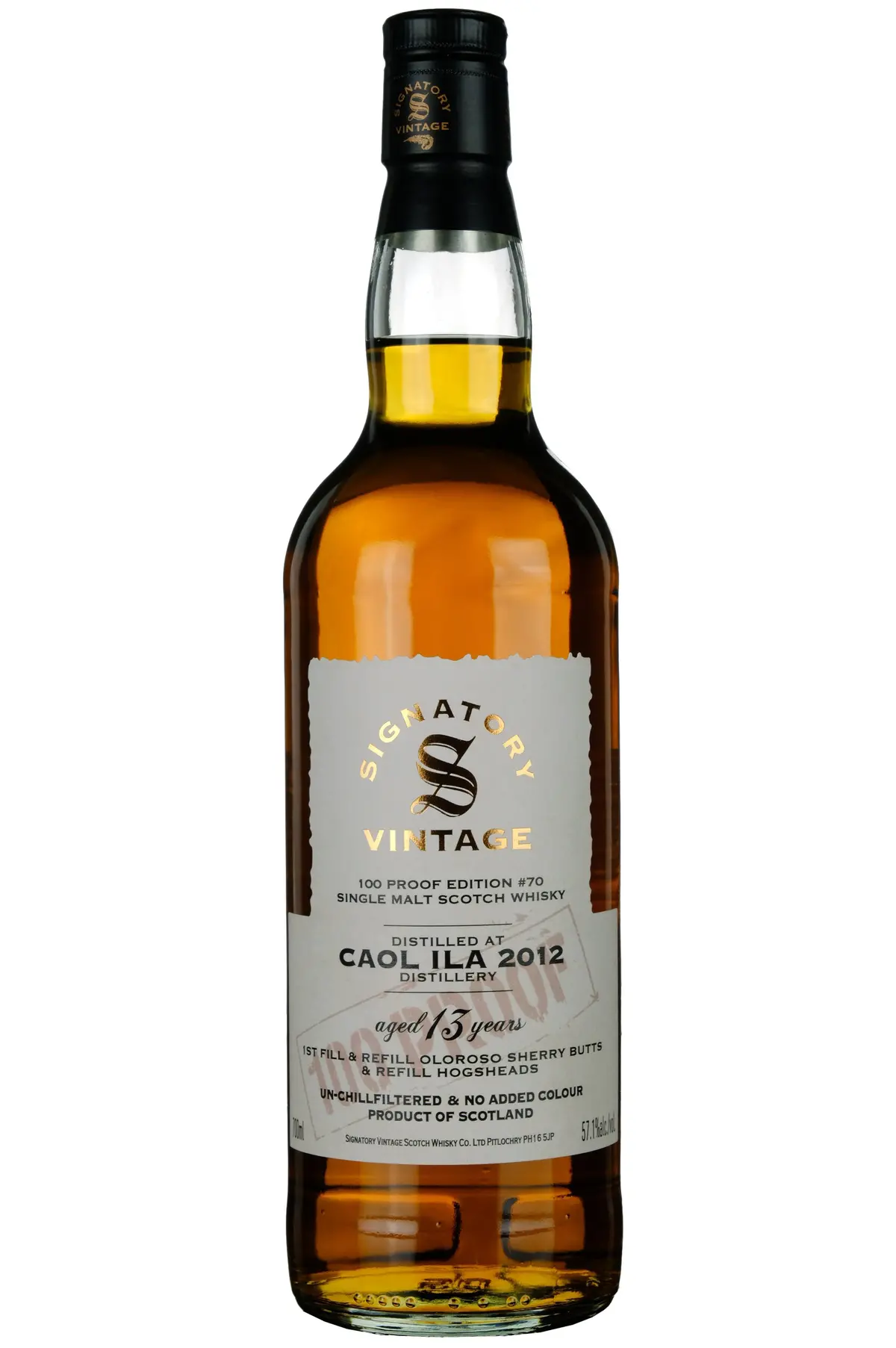 Caol Ila 2012-2026 | 13 Year Old Signatory Vintage 100 Proof Edition 70 1