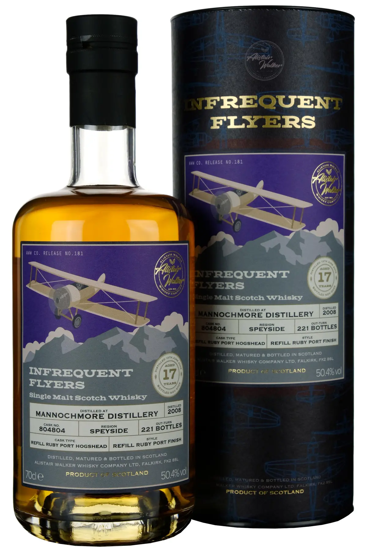 Mannochmore 2008-2025 | 17 Year Old Infrequent Flyers Single Cask 804804 1