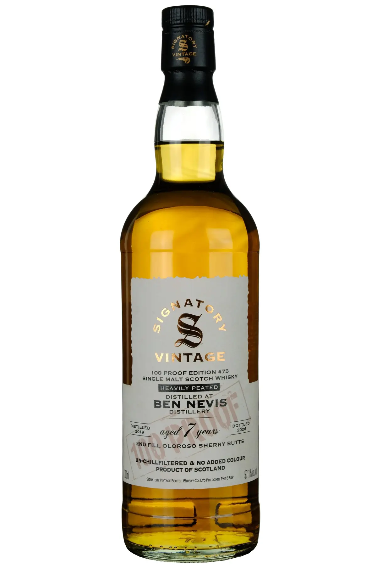 Ben Nevis 2019-2026 | 7 Year Old Signatory Vintage 100 Proof Edition 75 1