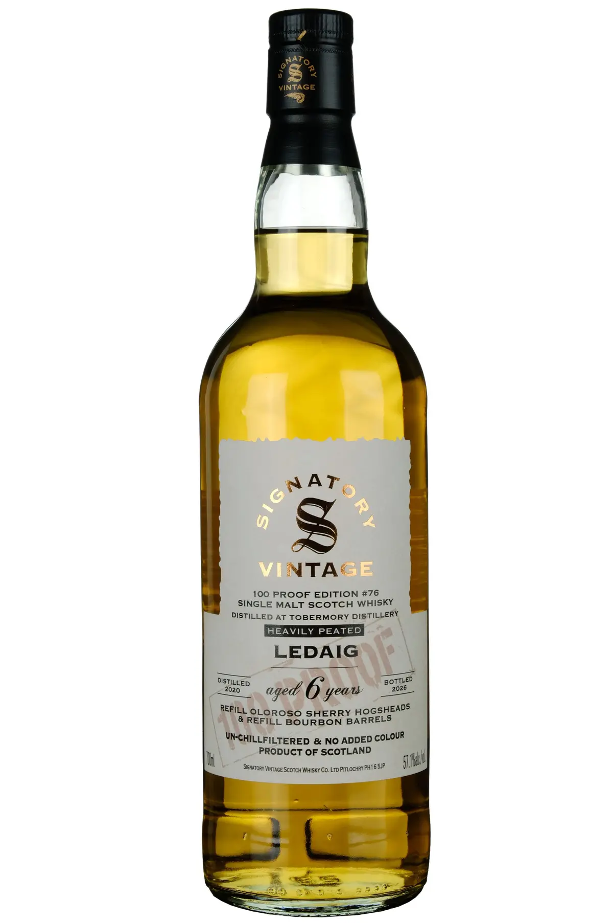 Ledaig 2020-2026 | 6 Year Old Signatory Vintage 100 Proof Edition 76 1