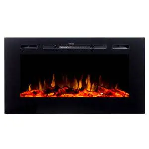 Ledfp-72 72" Wall Mounted, Recessed Electric Fireplace 1