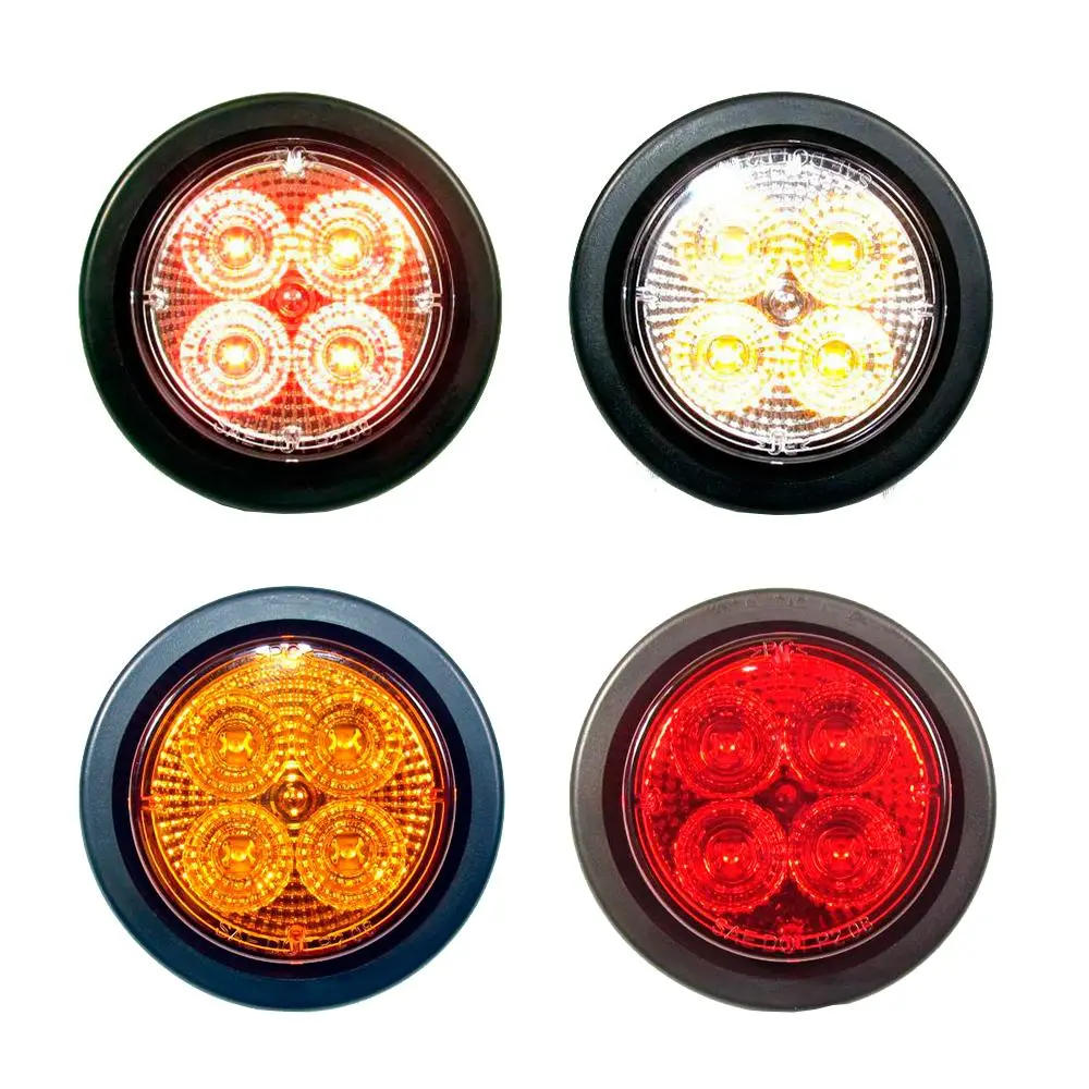 Fortpro 2-1/2" Round Clearance/Marker Led Light With 4 Leds 1
