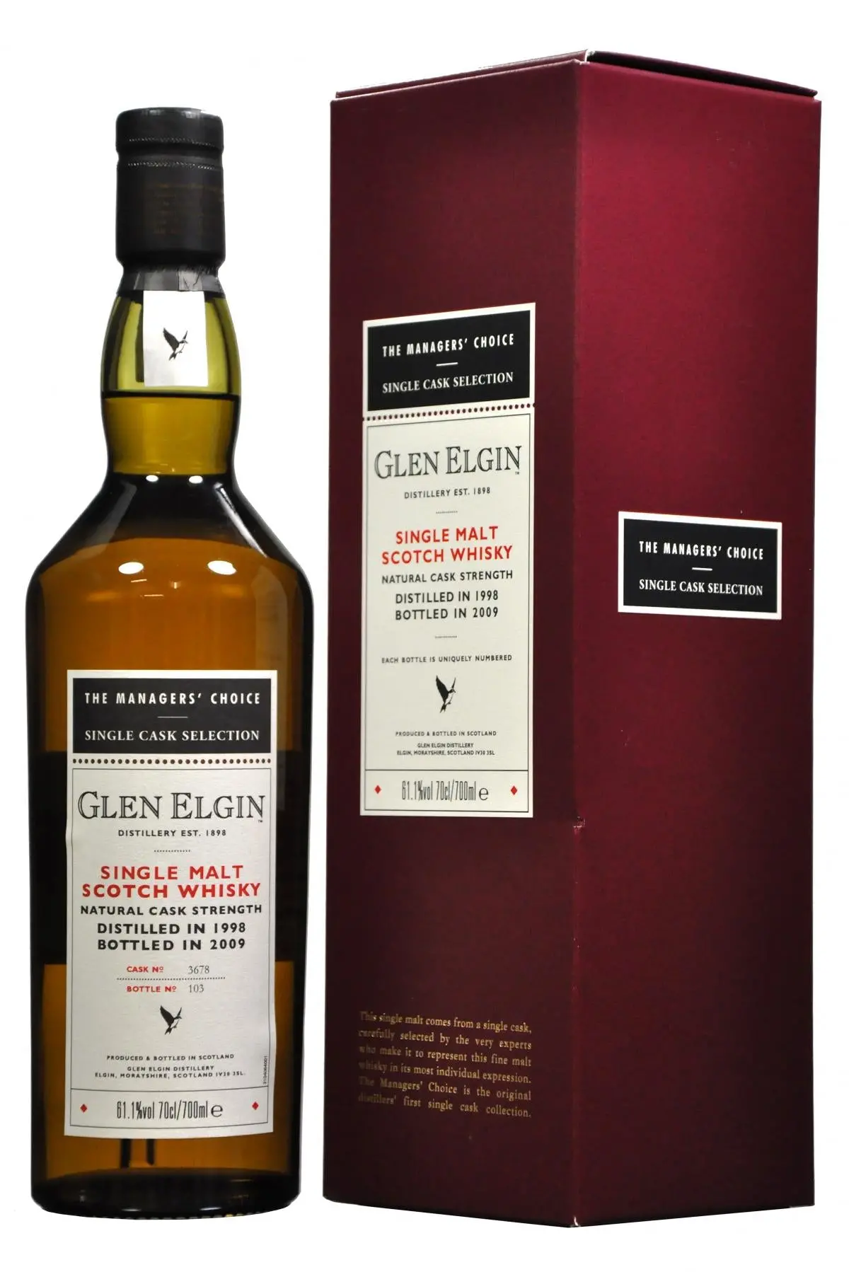 Glen Elgin 1998-2009 | Managers' Choice | Cask 3678 1