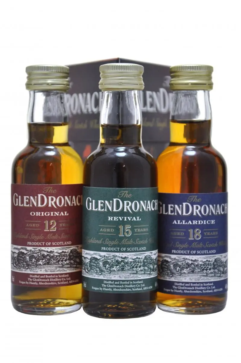 Glendronach 12Yo 15Yo & 18Yo | Miniature Gift Pack 1