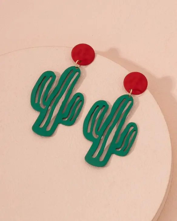 Cactus Drop Earrings 1