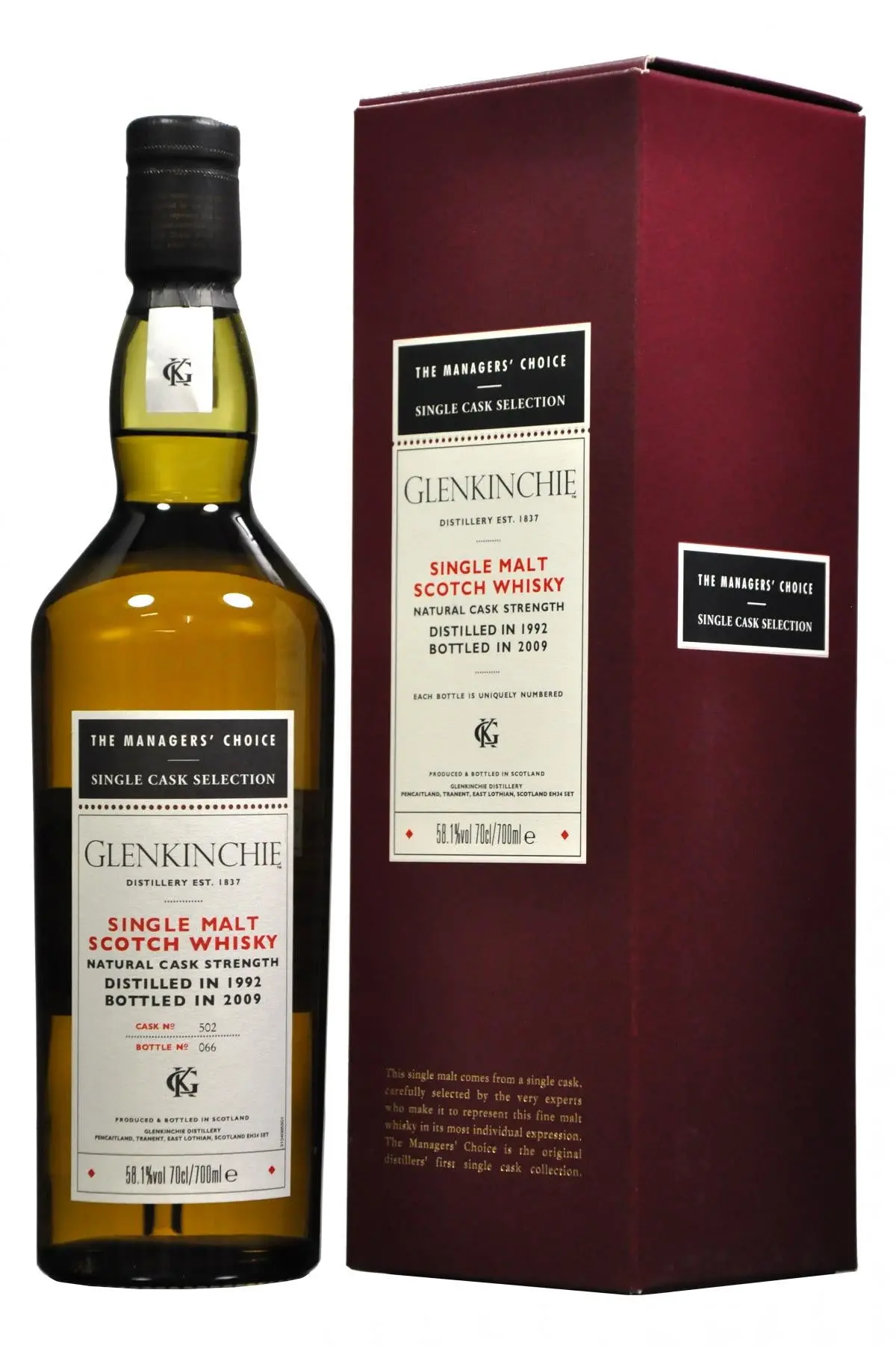 Glenkinchie 1992-2009 | Managers Choice | Cask 502 1