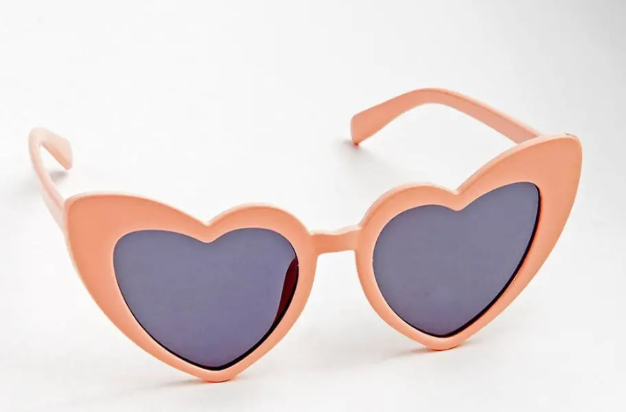 Pink Retro Heart Sunglasses 1