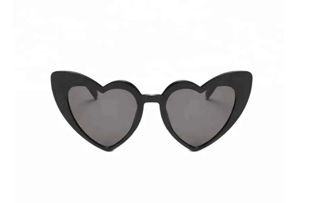 Black Retro Heart Sunglasses 1