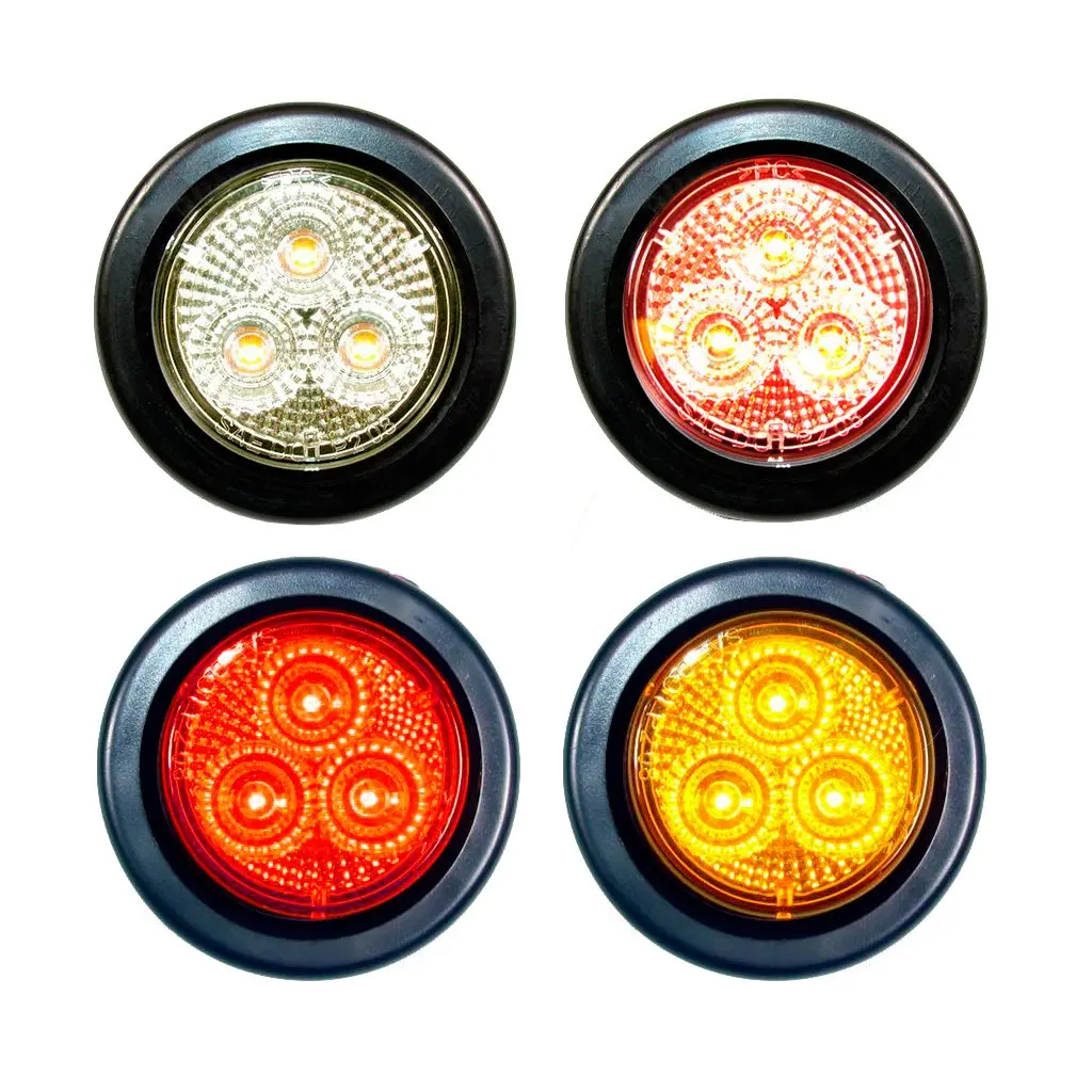 Fortpro 2" Round Clearance/Marker Led Light With 3 Leds 1