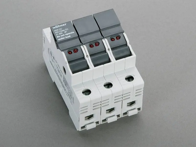 Din Rail & Fuse Holders 3 Pole Type Inchccinch Fuseholder Indica 1