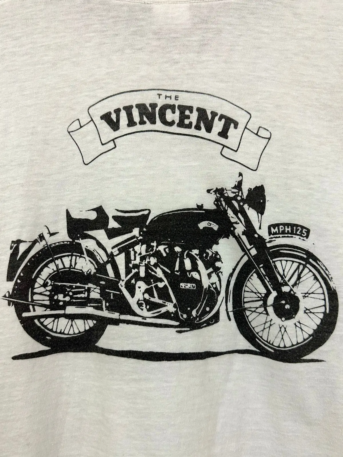 Vintage 60S 1960S Hap Jones San Francisco Motorcycle Dealer T-Shirt The Vincent White Mens Large L 20X28 1