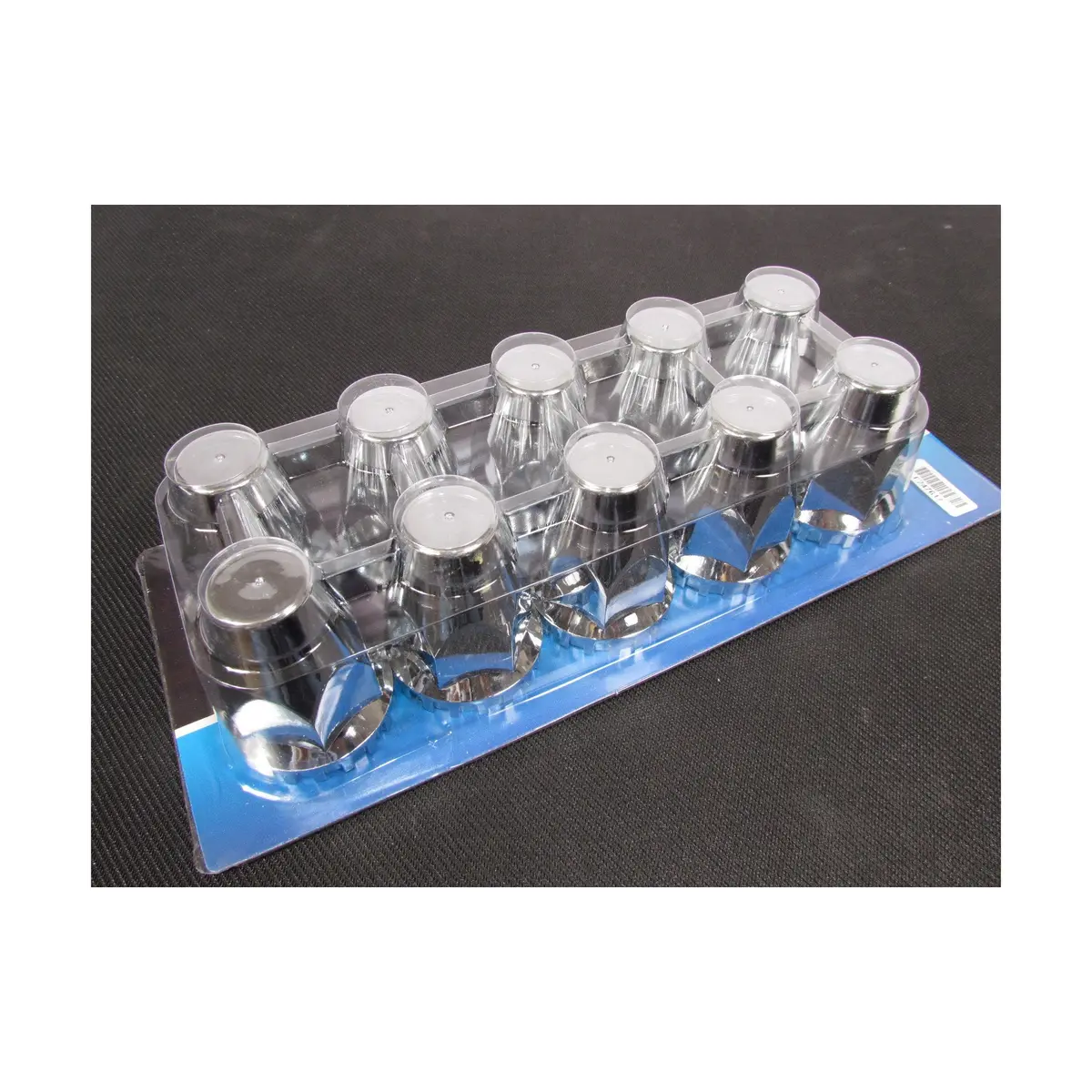 Fortpro 33Mm Chrome Thread-On Nuts Covers With Flange - 10 Pack | F247617 1