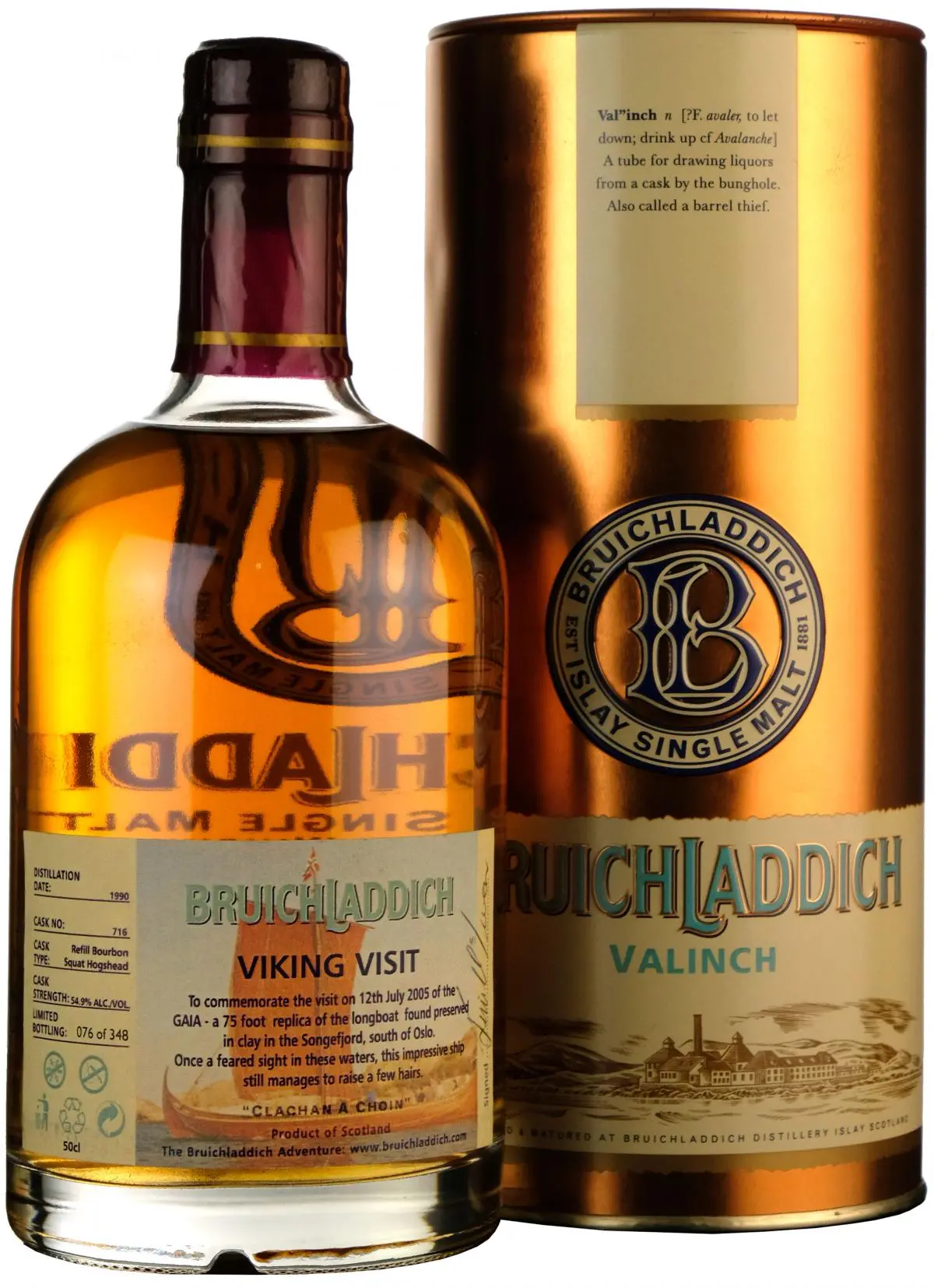 Bruichladdich 1990 Viking Visit Valinch Single Cask 716 1