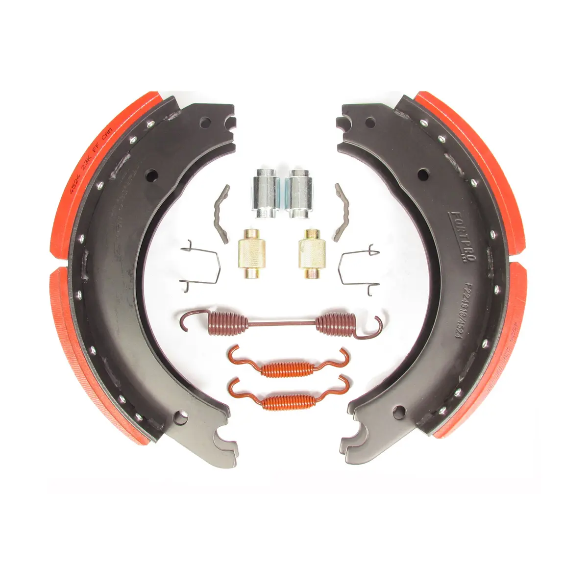 Fortpro 4524Q Mack Front Brake Shoe Box Kit - Gawr 23K - Brake Size 16 1/2" X 5" | F224918 1