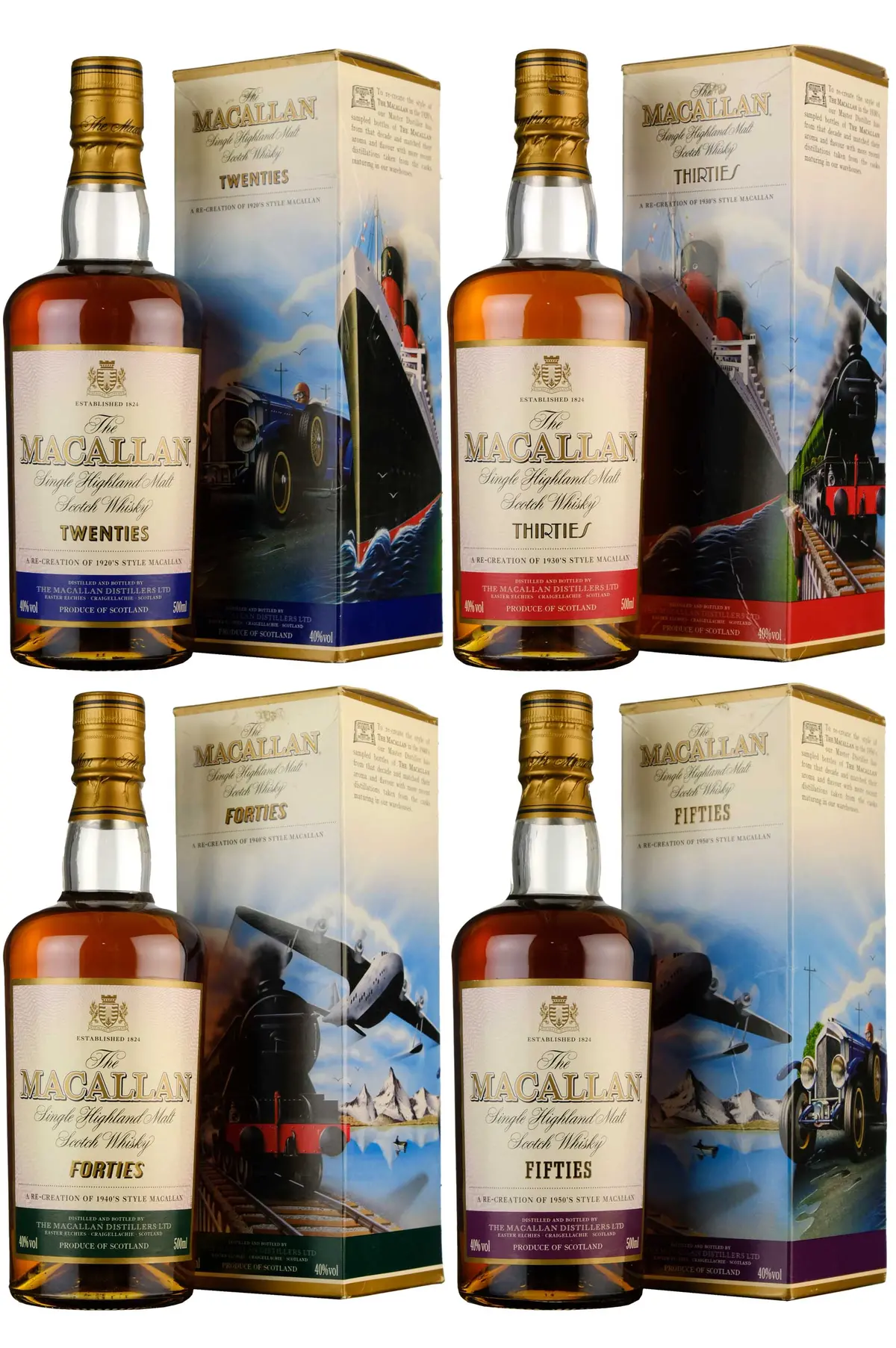 Macallan Decades Travel Series Full Set 1
