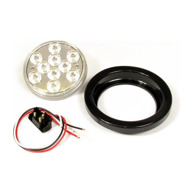 4" Clear Lens Round Led Amber Light With 10 Leds - 24 Volts For Tail/Turn Light 1