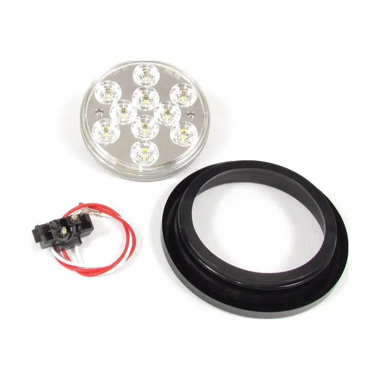 4" Round White Led Light With 10 Leds - 24 Volts For Tail/Turn Light 1